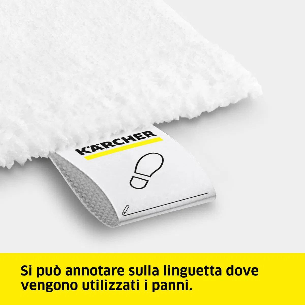 KÄRCHER Set di panni per pavimenti delicati EasyFix con 2 panni morbidi di alta qualità per la pulizia di pavimenti sigillati delicati, accessorio original per i pulitori a vapore Kärcher
