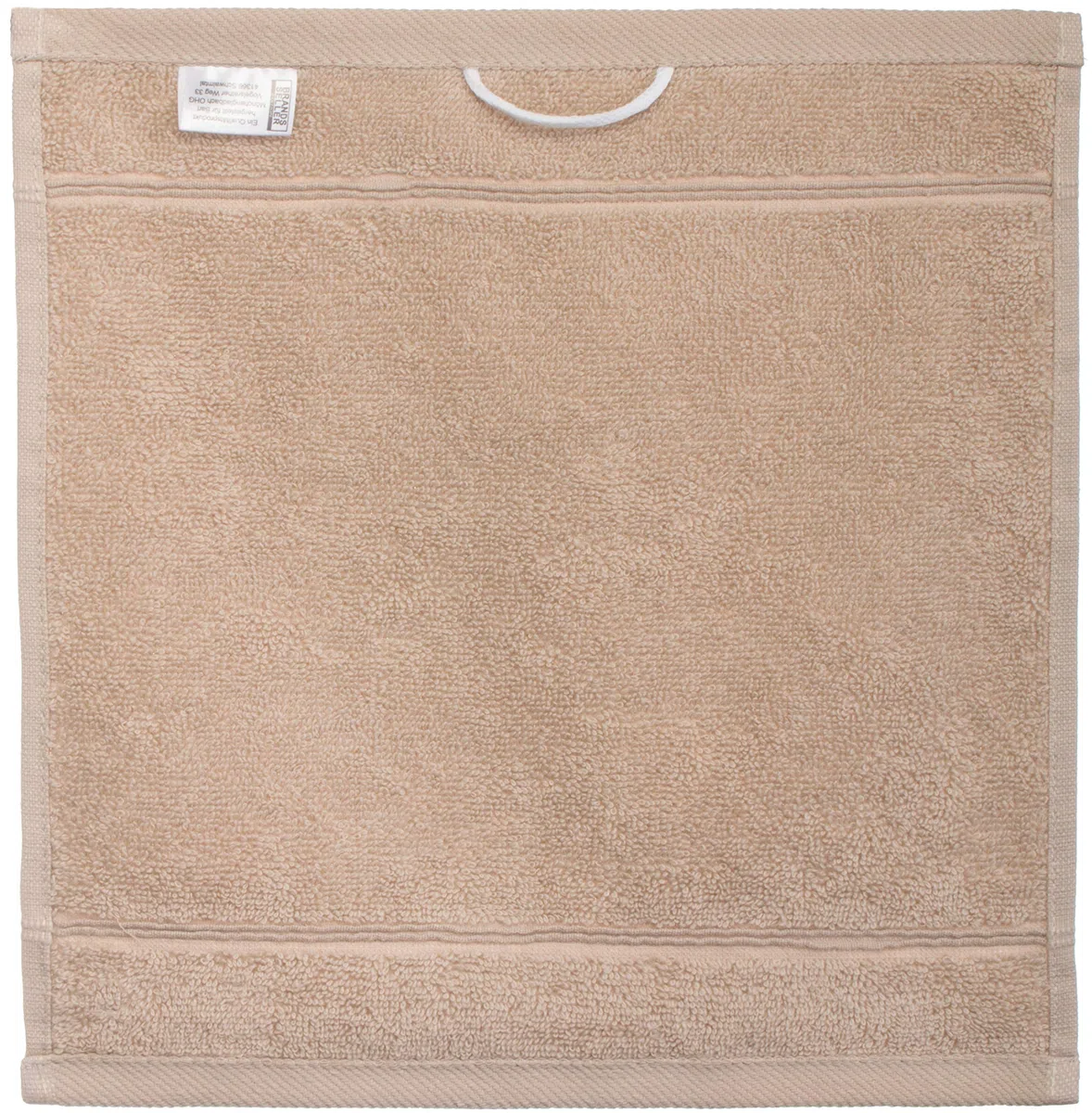 Brandsseller Set di 10 Asciugamani per Sapone 30 x 30 cm Asciugamano in Spugna per Ospiti con Gancio Cotone 470 g/m² Bagno Casa - Sabbia
