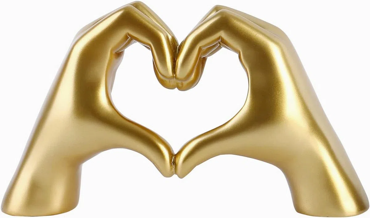Statua delle Dita dell'Amore - Scultura di Coppia in Resina per Arredamento Casa, Decorazione Romantica, Regalo di Matrimonio