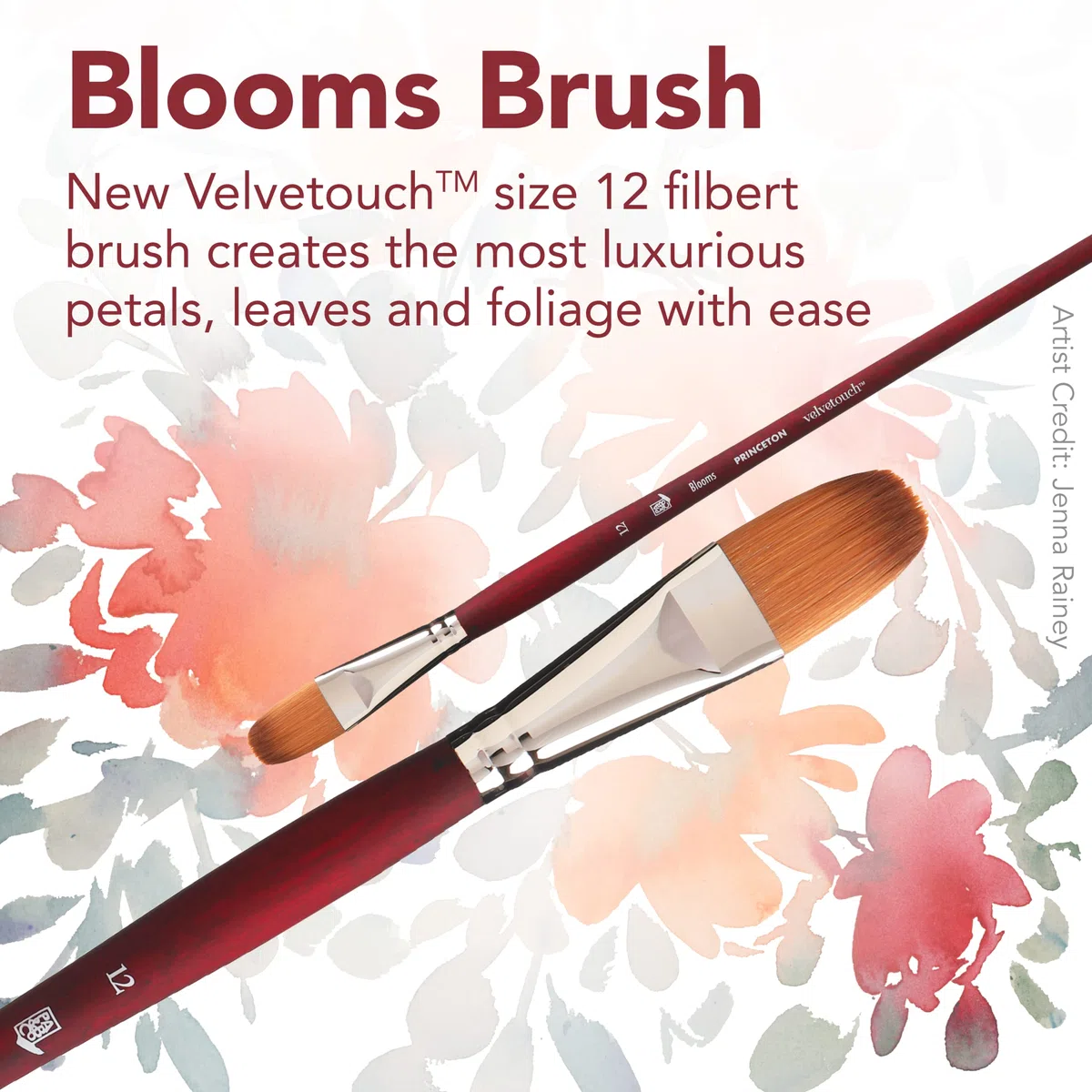 Princeton Velvetouch Artiste, Pennello per tecnica mista per acrilico, acquerello e olio, serie 3900, manico lungo rotondo 0 (PB3900R0)