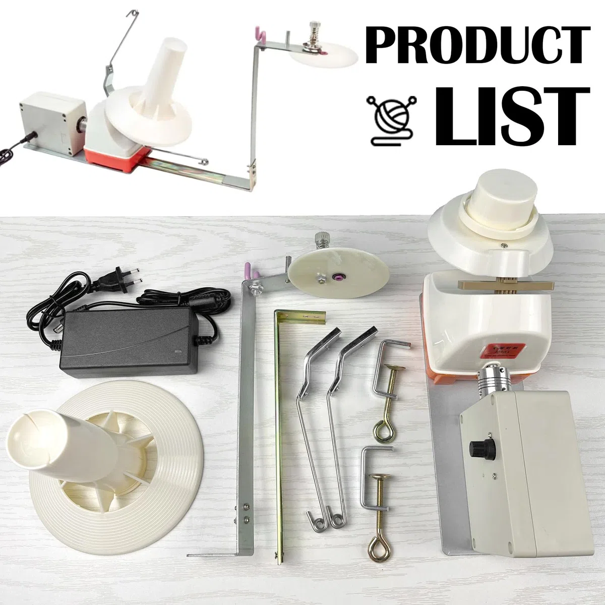 Bigodino Elettrico Per Lana, Avvolgitore Elettrico A Basso Rumore 150 G/500 G Capacità Di Avvolgimento Regolabile Velocità Regolabile Bobinbinbinbin Winder Per Filo Metallico Filo Di Nylon