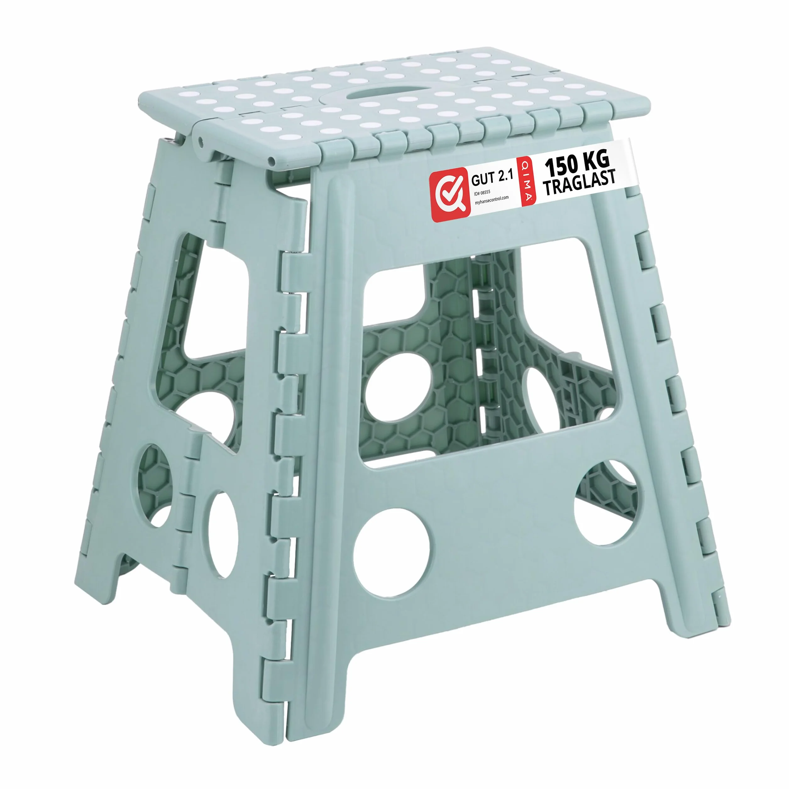 Relaxdays Sgabello Pieghevole XL Trasportabile da Bagno o Campeggio, 150 kg, Altezza 39 cm, Dimensioni 39x39x32 cm
