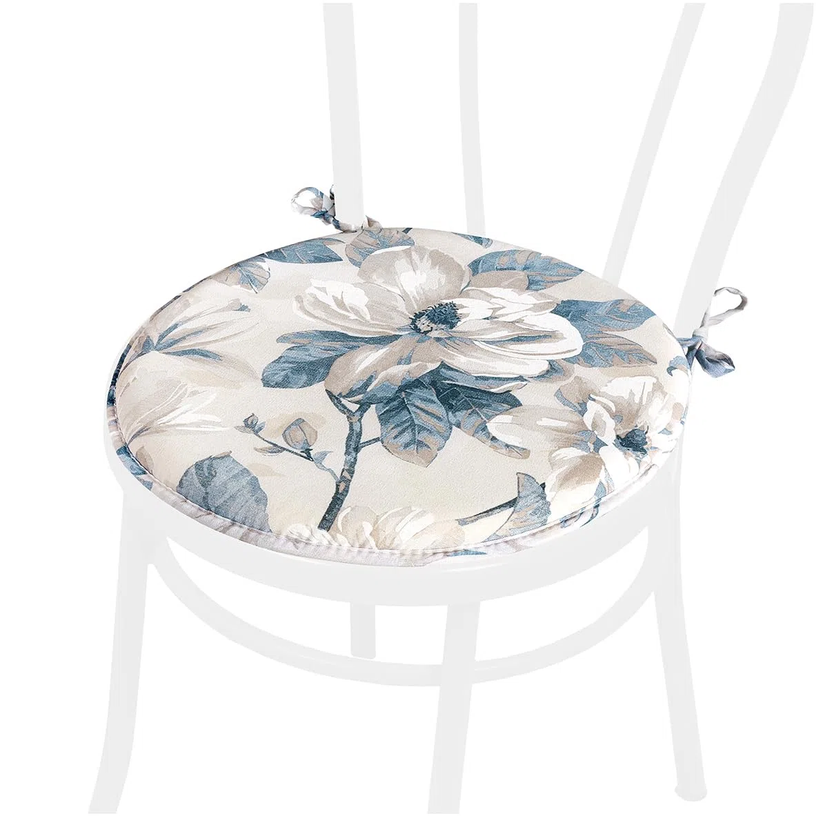 emmevi Set 4 Cuscini Sedia Rotondi Cotone Con Lacci Lavabili Morbidi Coprisedia Tondi Shabby Chic Vintage