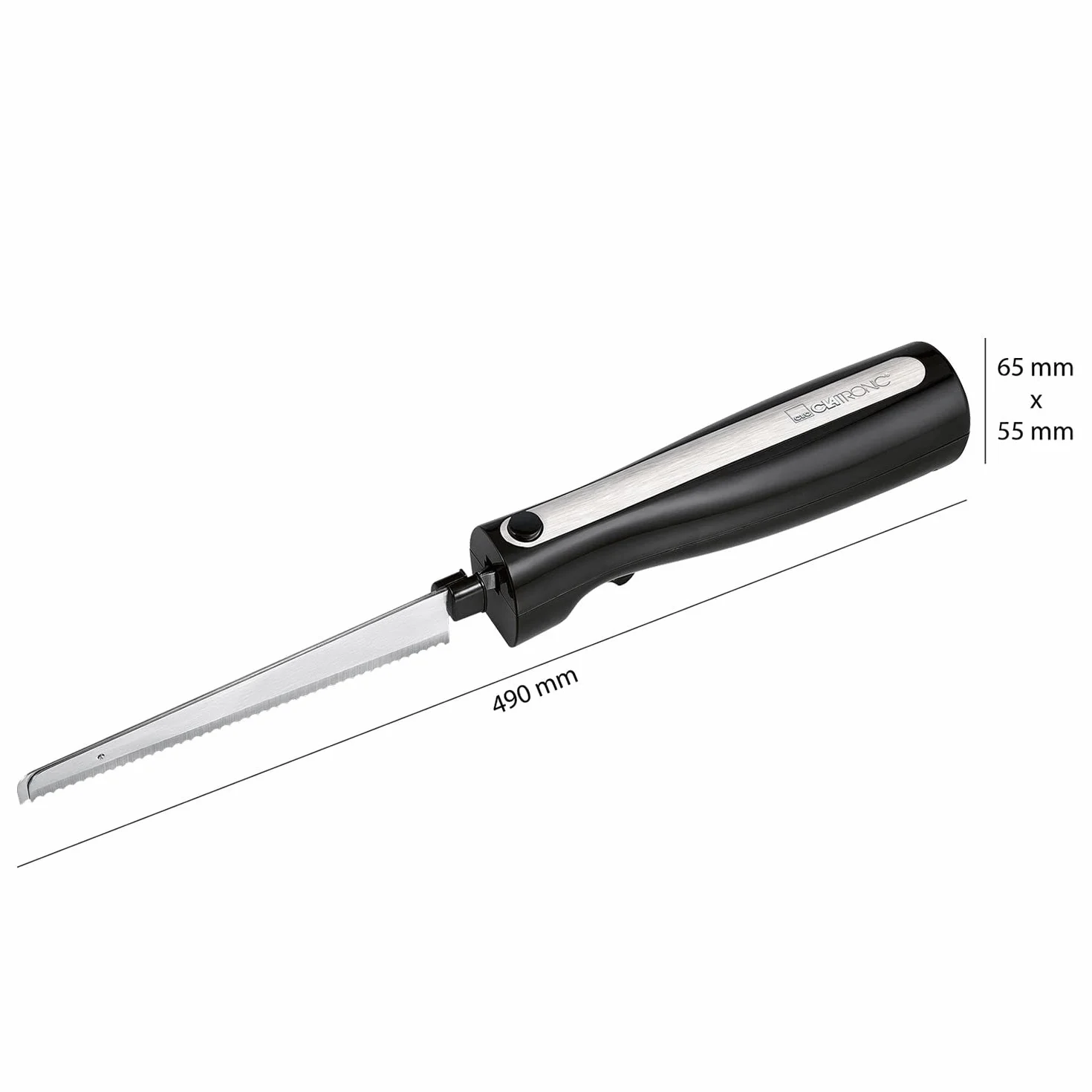 Coltello elettrico per pane di carne con doppie lame in acciaio inossidabile, inclusa scatola e panno per la pulizia - potente motore da 120 watt - silenzioso, lavabile in lavastoviglie