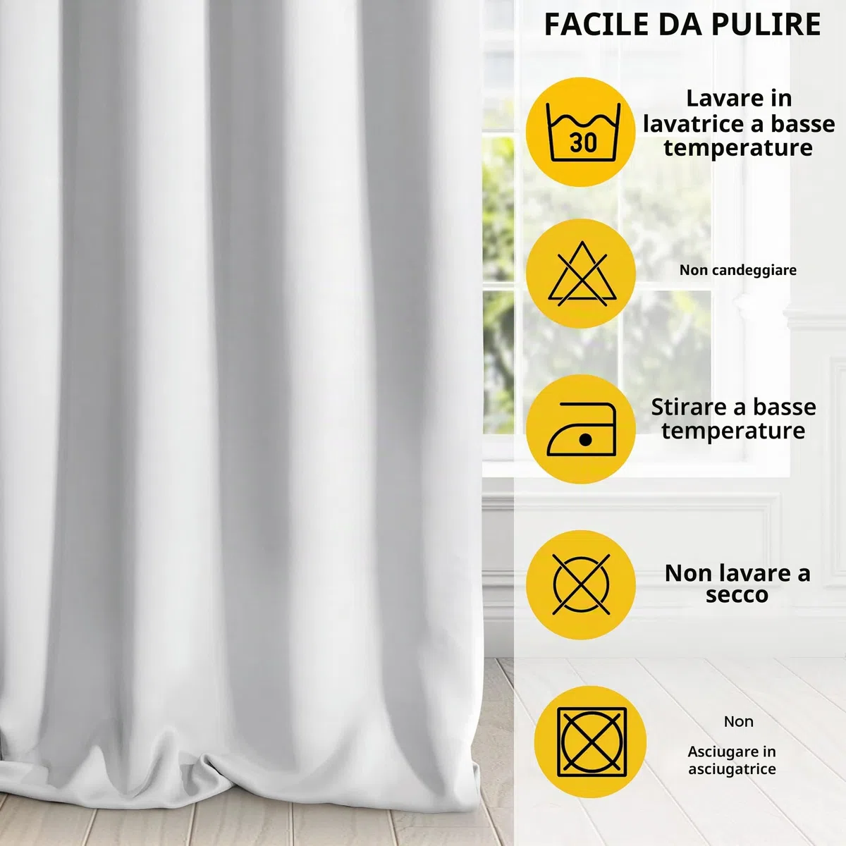 Eurofirany Logan, tenda oscurante opaca, satinata, con fascia plissettata, 1 pezzo, elegante, liscia, semplice, per soggiorno e camera da letto, bianca 135 x 270 cm ( 100% poliestere )