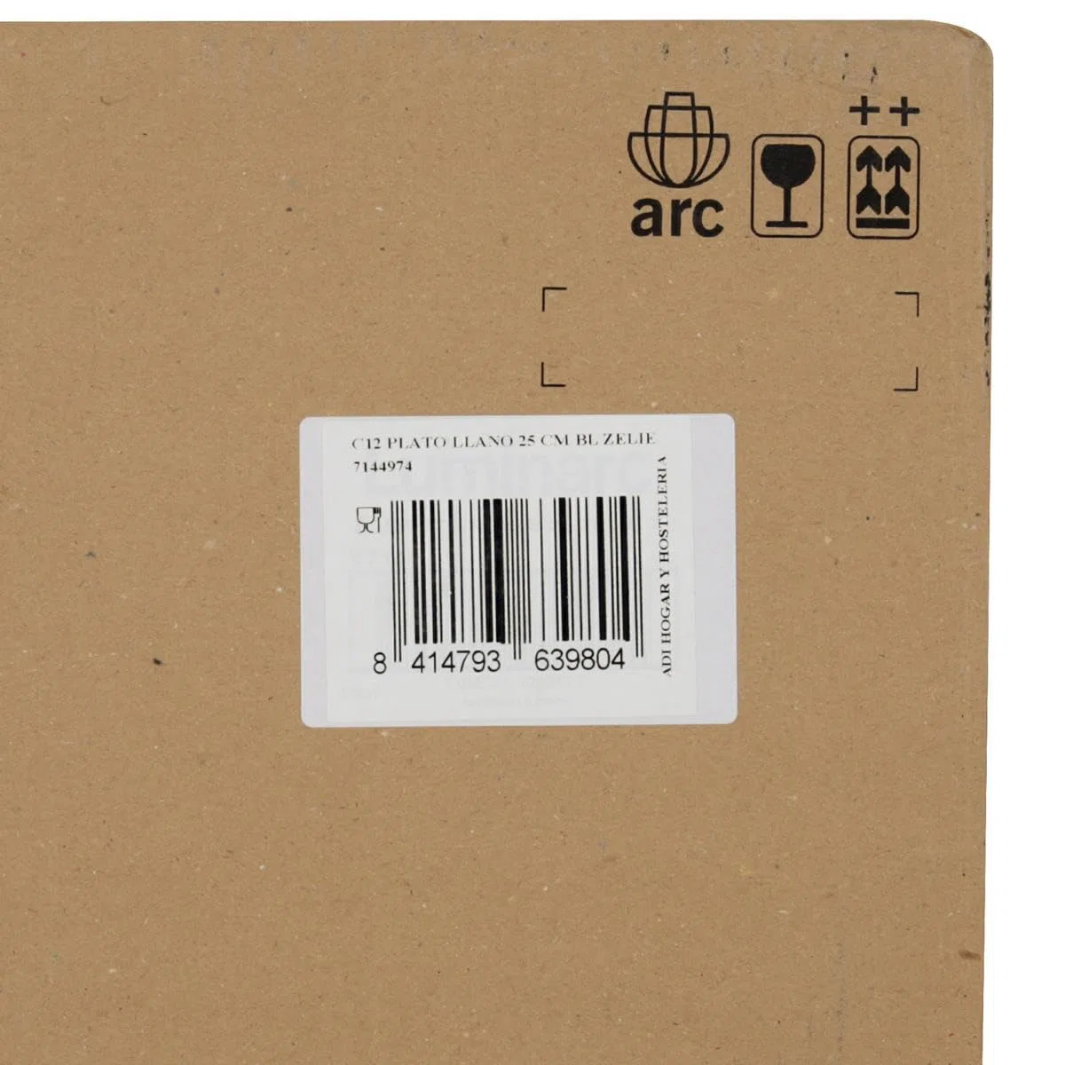 Arcopal - Zelie, Set 12 Piatti Piani, Servizio da Tavola in Vetro Opale Extra Resistente, 25cm, Bianco