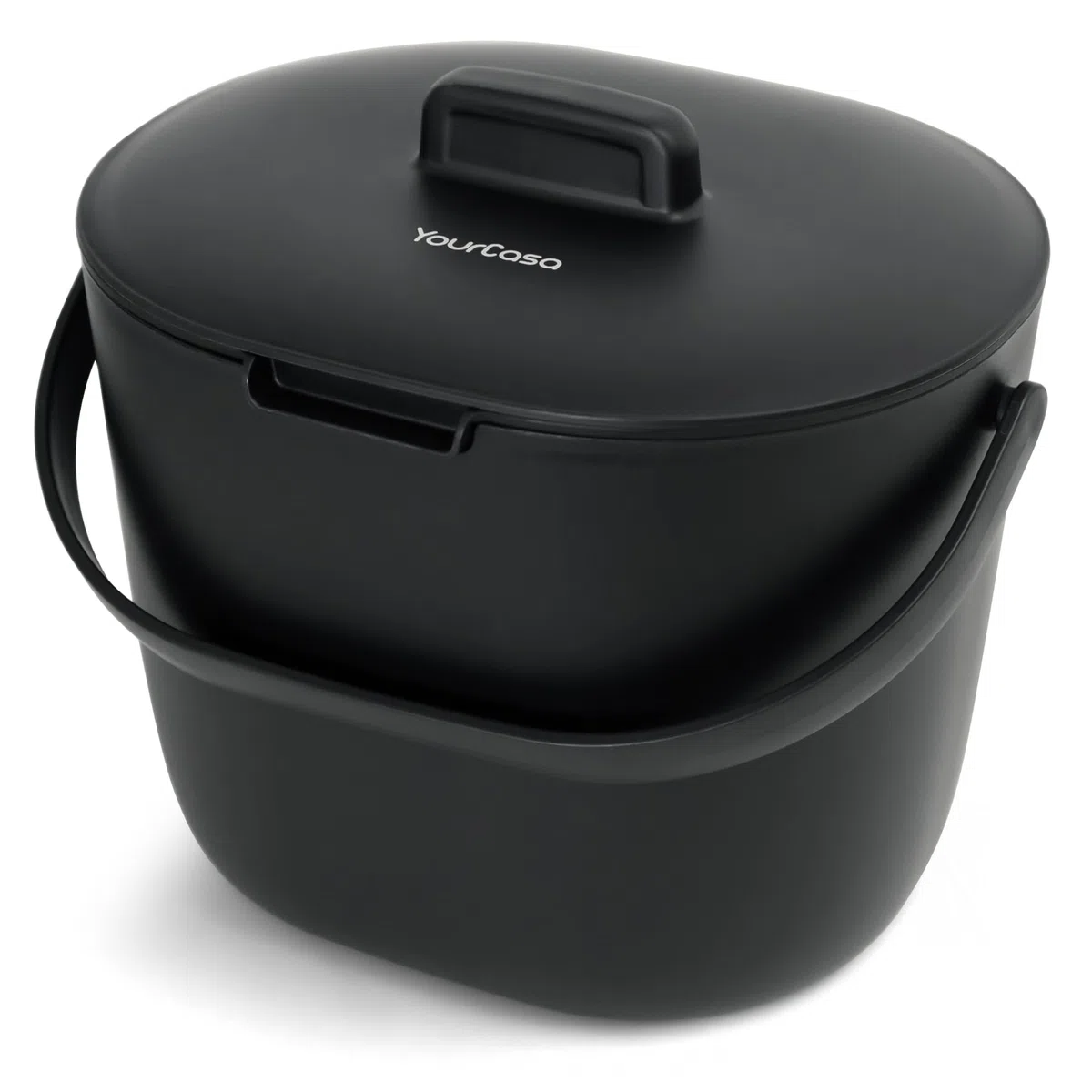 YourCasa Biomülleimer Cucina 3,6L - Compostiera per Rifiuti Biologici Quotidiani, Contenitore Lavabile in Lavastoviglie - Ermetico con Filtro & Manico Ergonomico - Piccolo Bio Bidone per Compost