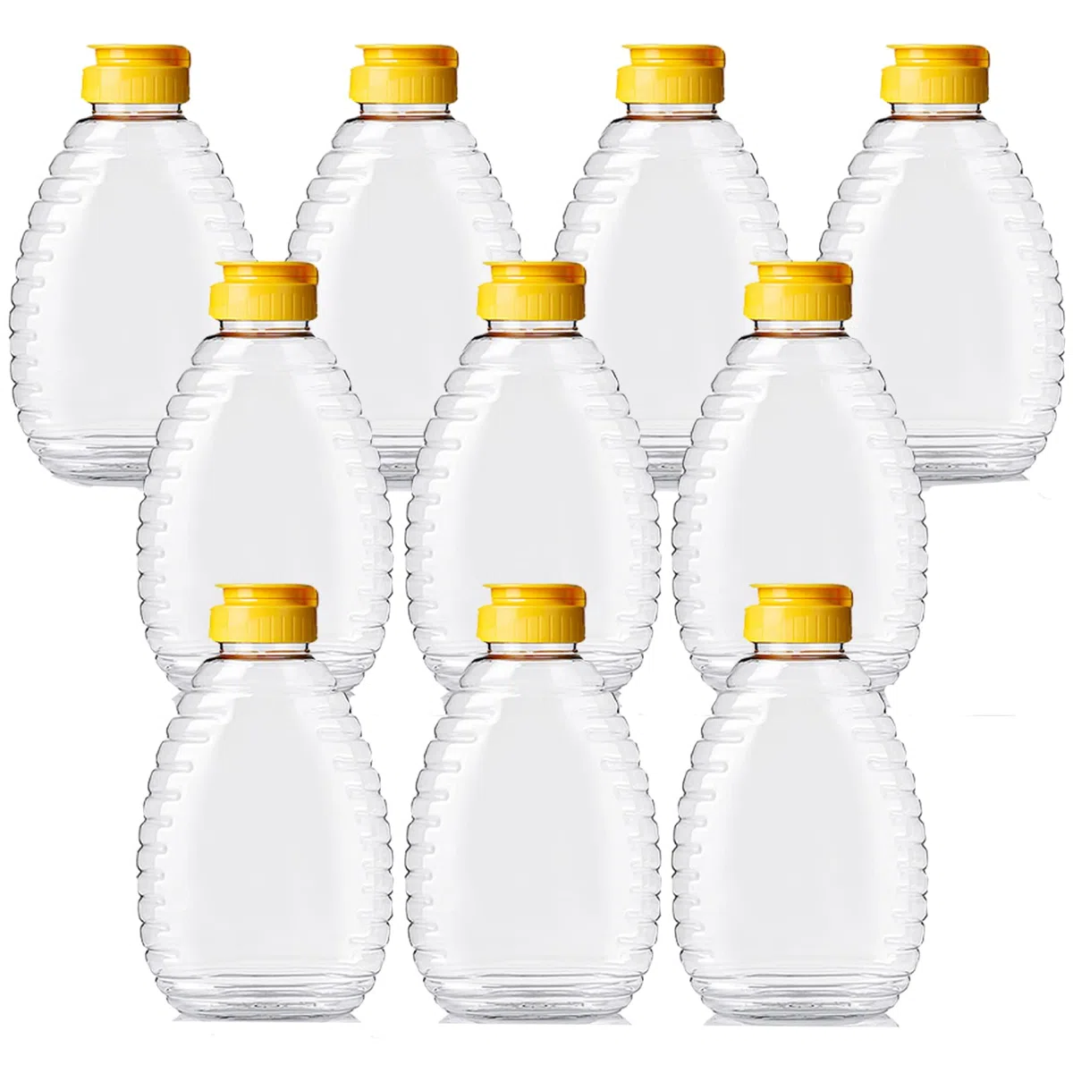 10 PCS Contenitori per Miele di Plastica, Barattolo di Miele di Plastica Bottiglie Vuote di Plastica Trasparente Condimento Dispenser Bottiglia Squeeze di Plastica Bottiglia di Miele