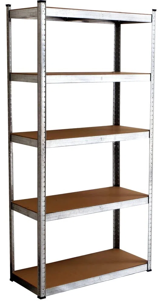 VERDELOOK Scaffale in metallo con 5 ripiani in legno 90x40x180cm