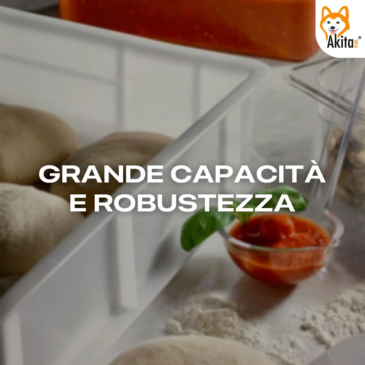 Akitaink Cassetta per Lievitazione Pizza e Pane | Contenitore per Impasto con Coperchio, Plastica Lavabile in Lavastoviglie, 30x40x10 cm (2 PORTAIMPASTO CON COPERCHIO)