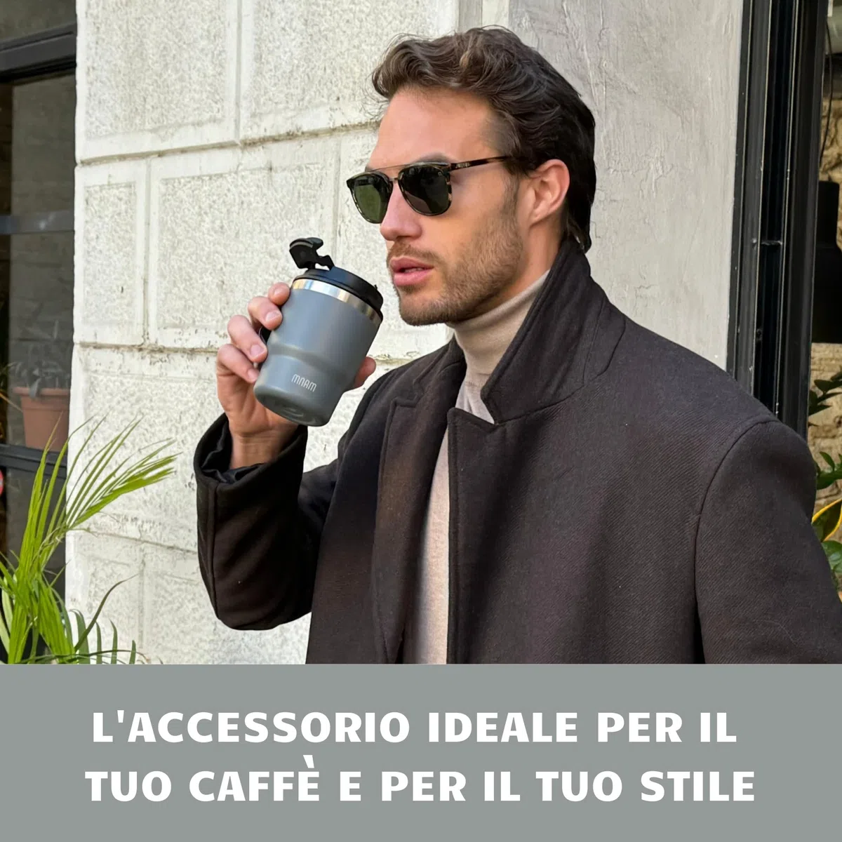 Tazza Termica Caffe 360ml - Mug Termica - Acciaio Inossidabile Isolato ed Ermetico - Tazza Termica da Viaggio - Travel Coffee Mug - Termos Caffè - Themos Te Caldo (360 ml)