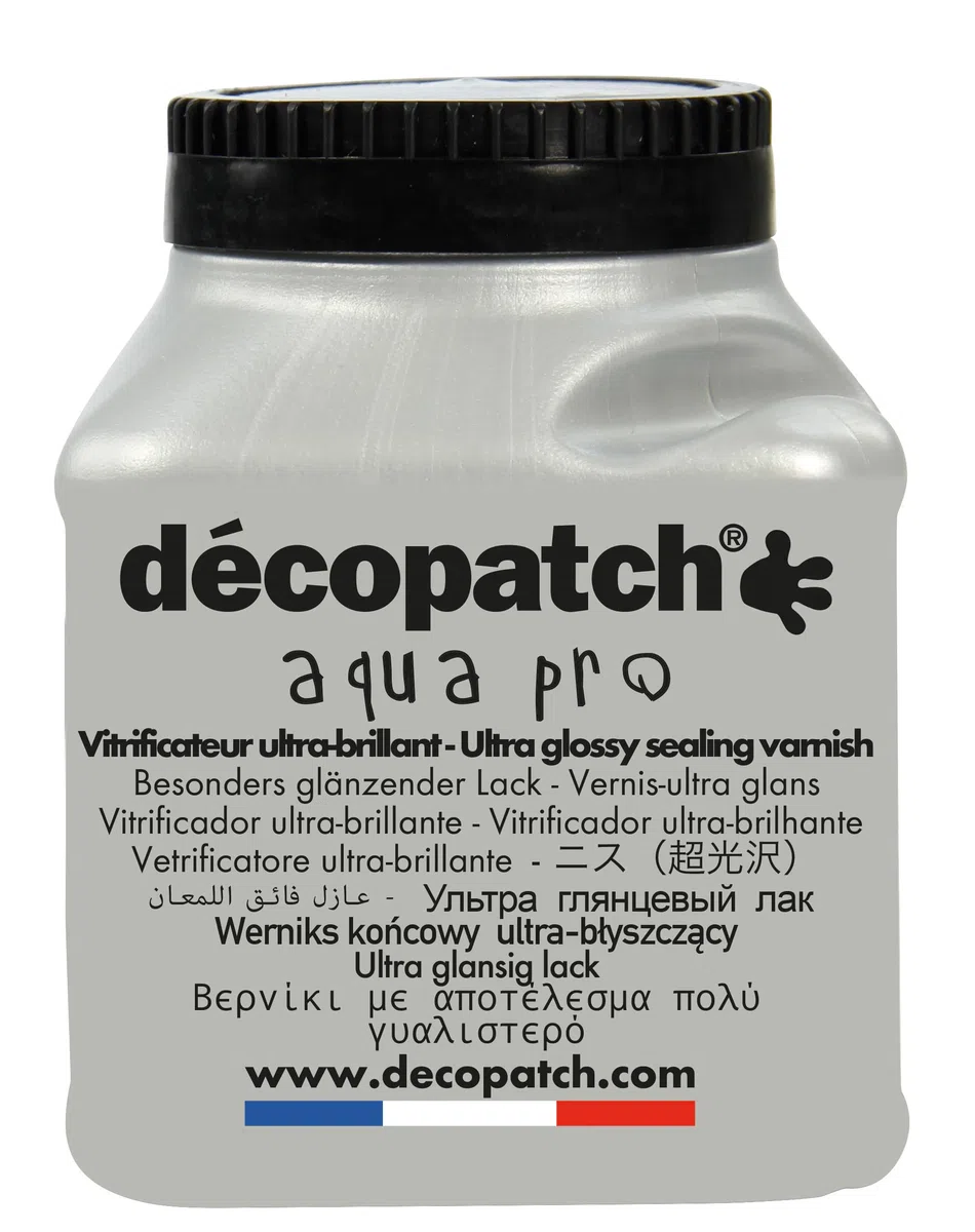 Decopatch VAUB180AO - Un vasetto di vernice vetrificante aquapro 180 ml, Brillante