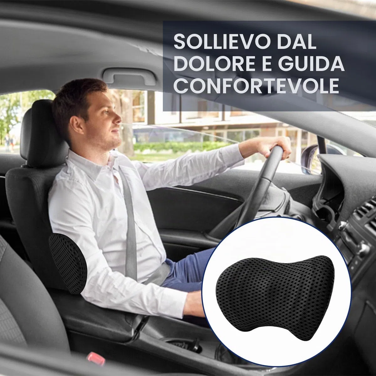 Raxfekro Cuscino lombare per la schiena, cuscino lombare ergonomico in memory foam, schienale imbottito per supporto posteriore, cuscino lombare per sedili auto e sedie da ufficio (Nero)