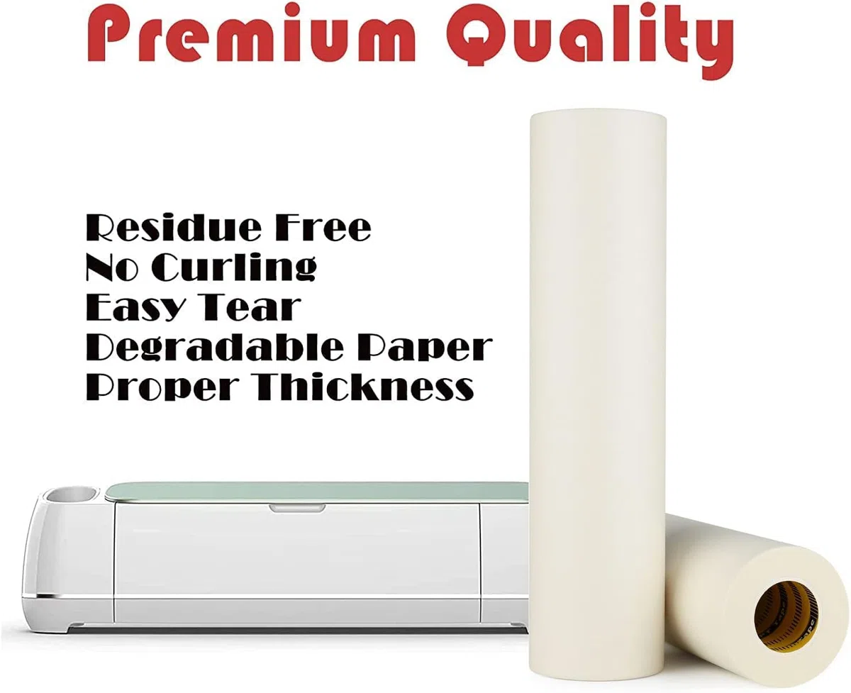LLPT Nastro di trasferimento per vinile 305mm x 30 m, in vinile facilmente senza bolle, efficace per taglierine artigianali, decalcomanie in vetro, finestre, porte e progetti fai da te (TT1200P)