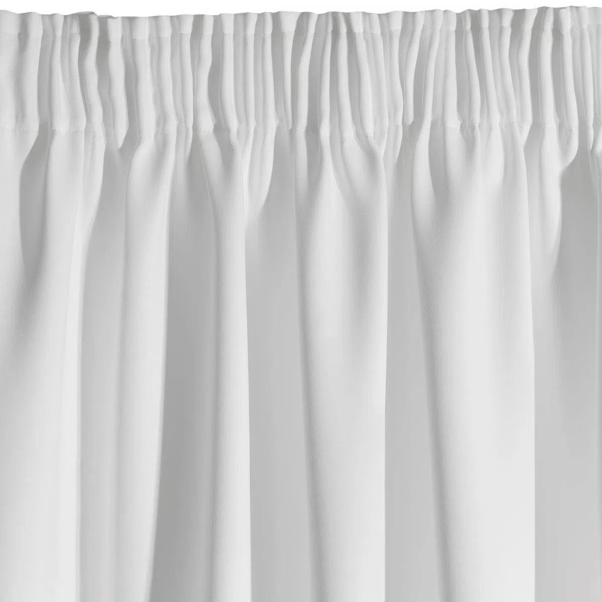 Eurofirany Logan, tenda oscurante opaca, satinata, con fascia plissettata, 1 pezzo, elegante, liscia, semplice, per soggiorno e camera da letto, bianca 135 x 270 cm ( 100% poliestere )