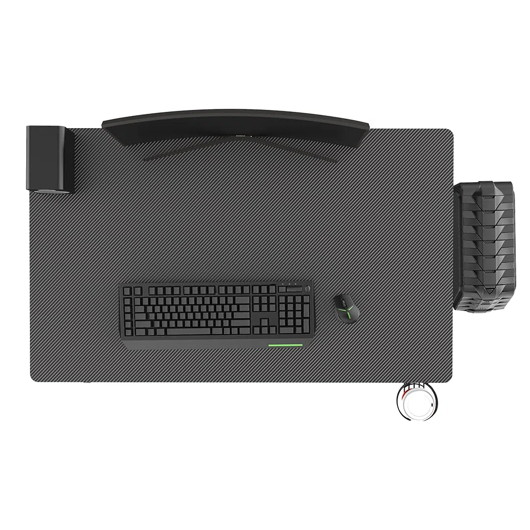 ZStyle Tavolo scrivania da Gaming Desk Postazione Computer Carbonio porta Cuffie Portabicchiere Laptop da Gioco Gestione Cavi Ergonomica Gamer Camera Ragazzi Small