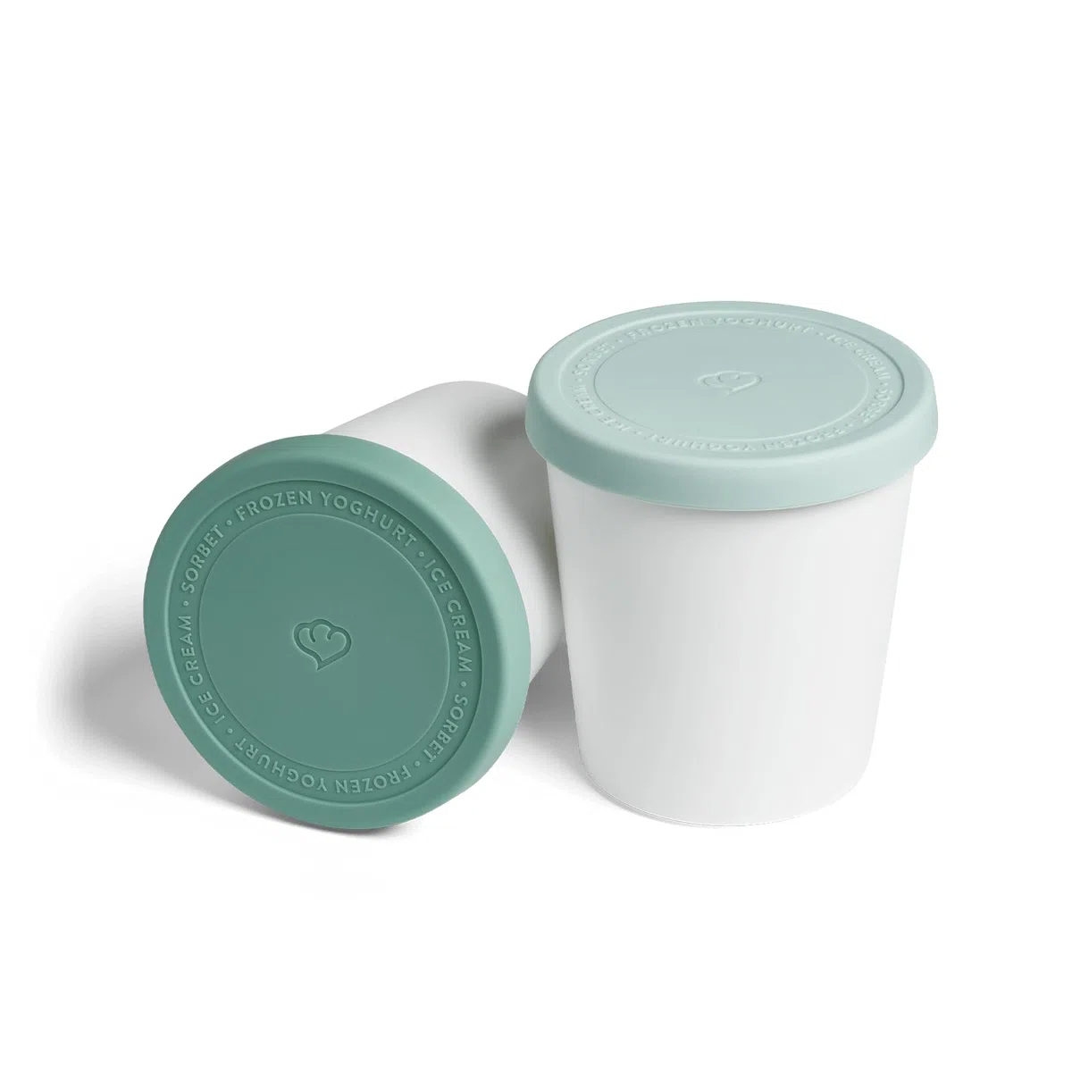 Set di Contenitori per Gelato da 2 Pezzi 1L, Contenitori Alimentari BPA-free, Contenitore Congelatore, Contenitore per Conservare