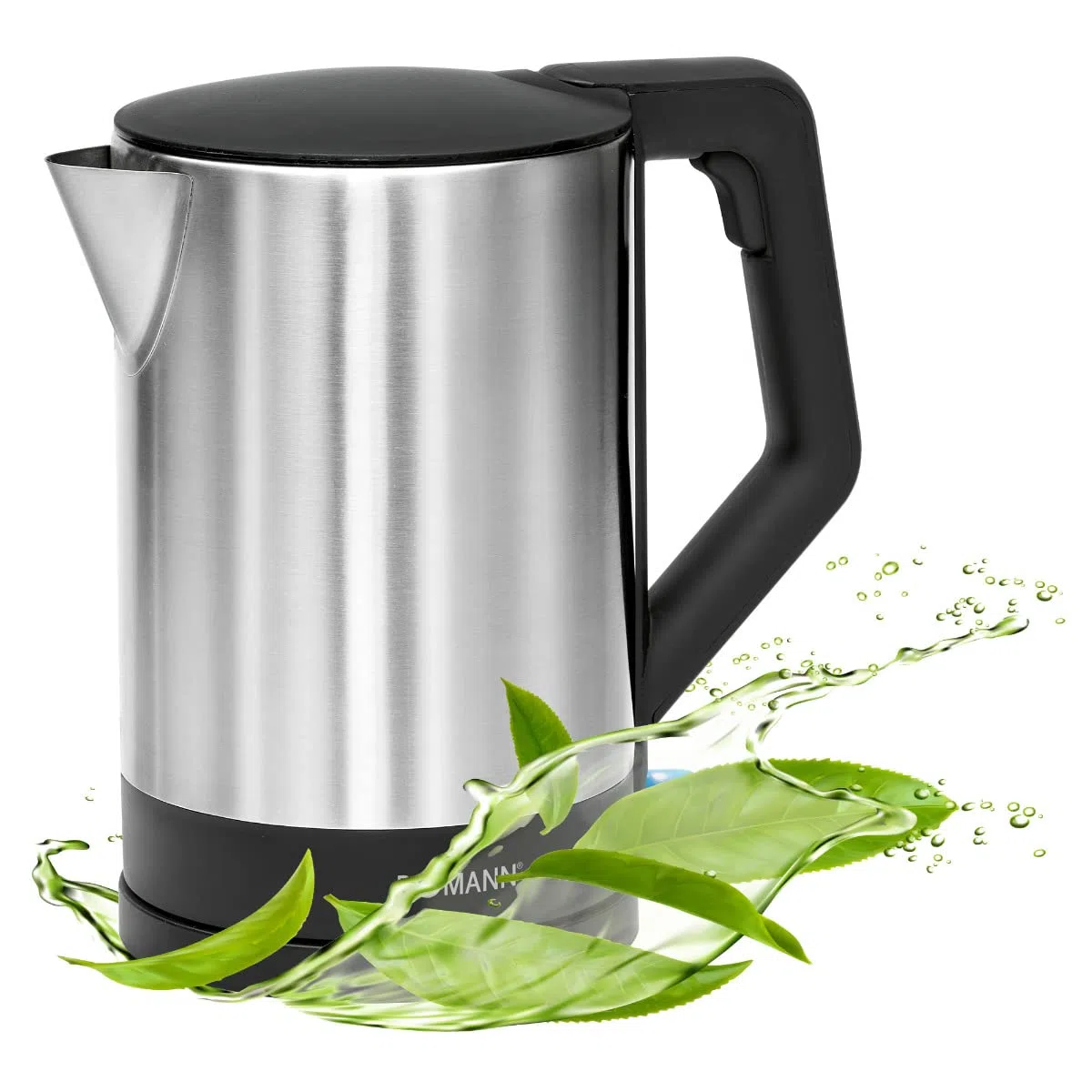 Bollitore elettrico - Bollitore elettrico - Bollitore in acciaio - Bollitore Bomann WKS 3002 CB 1,5 litri acciaio inox/nero - 2200 Watt - sistema di spegnimento automatico
