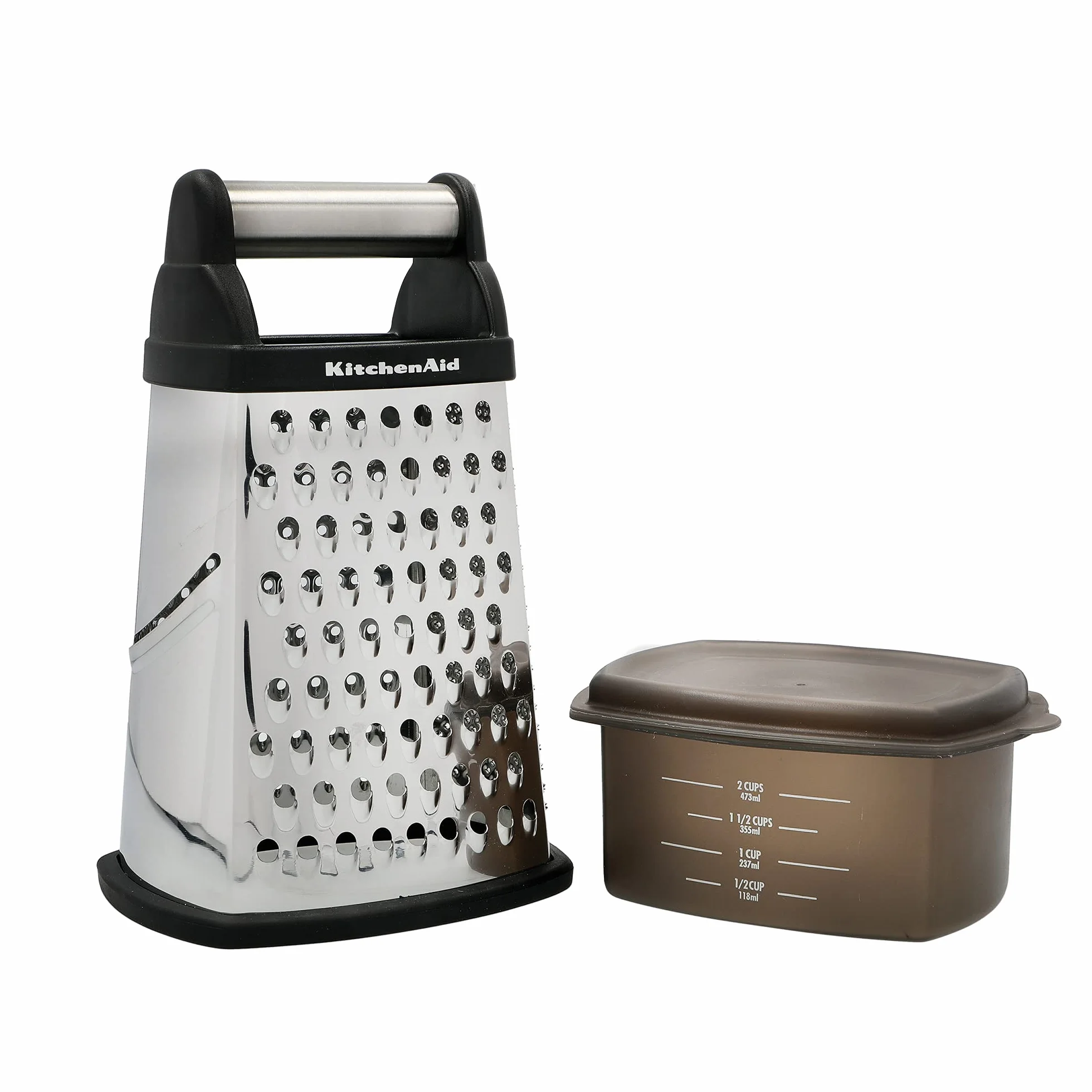 KitchenAid Grattugia Formaggio Manuale 4 Lame in Acciaio Inox