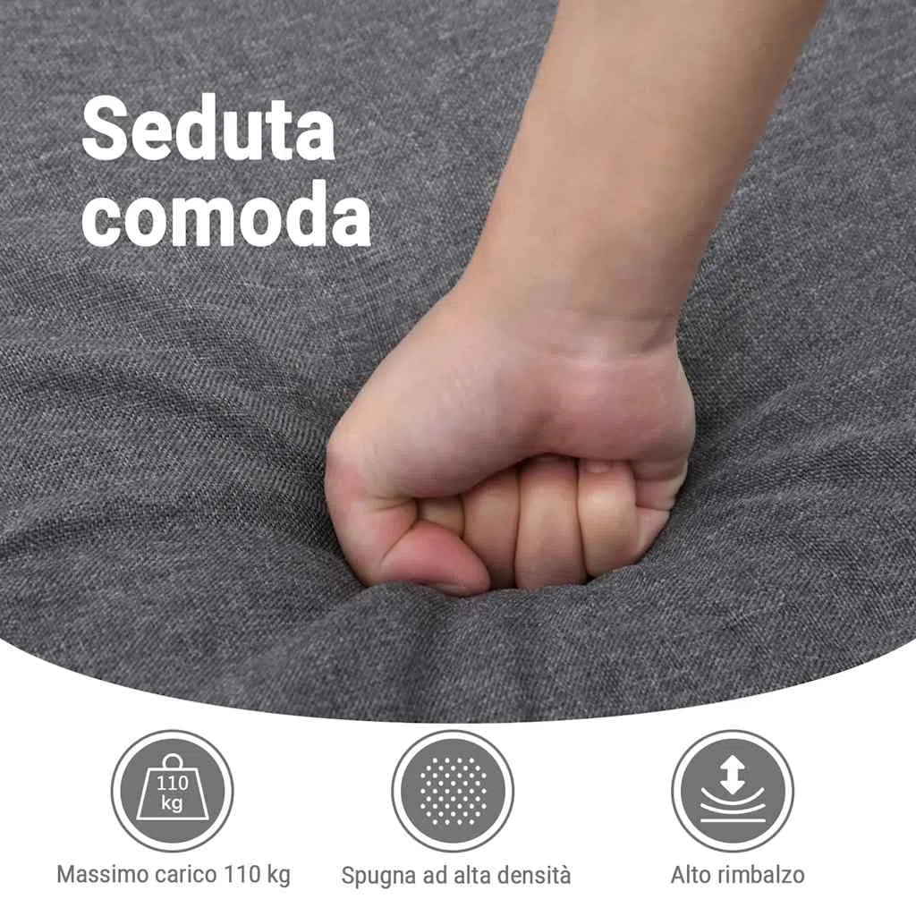 vidaXL Poltrona Massaggiante Reclinabile Marrone Scuro in Tessuto