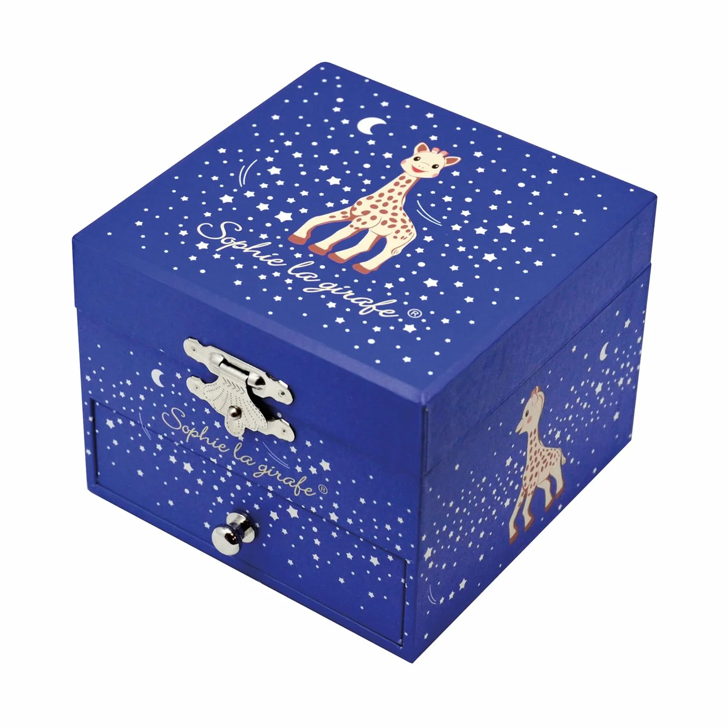 Trousselier - Giraffa Sophie Carillon Bambina Bambino - Scatola dei Tesori e Carillon Portagioie Bambini - Regalo per Bambini - Fosforescente - Musica La Valse d'Amélie Poulain