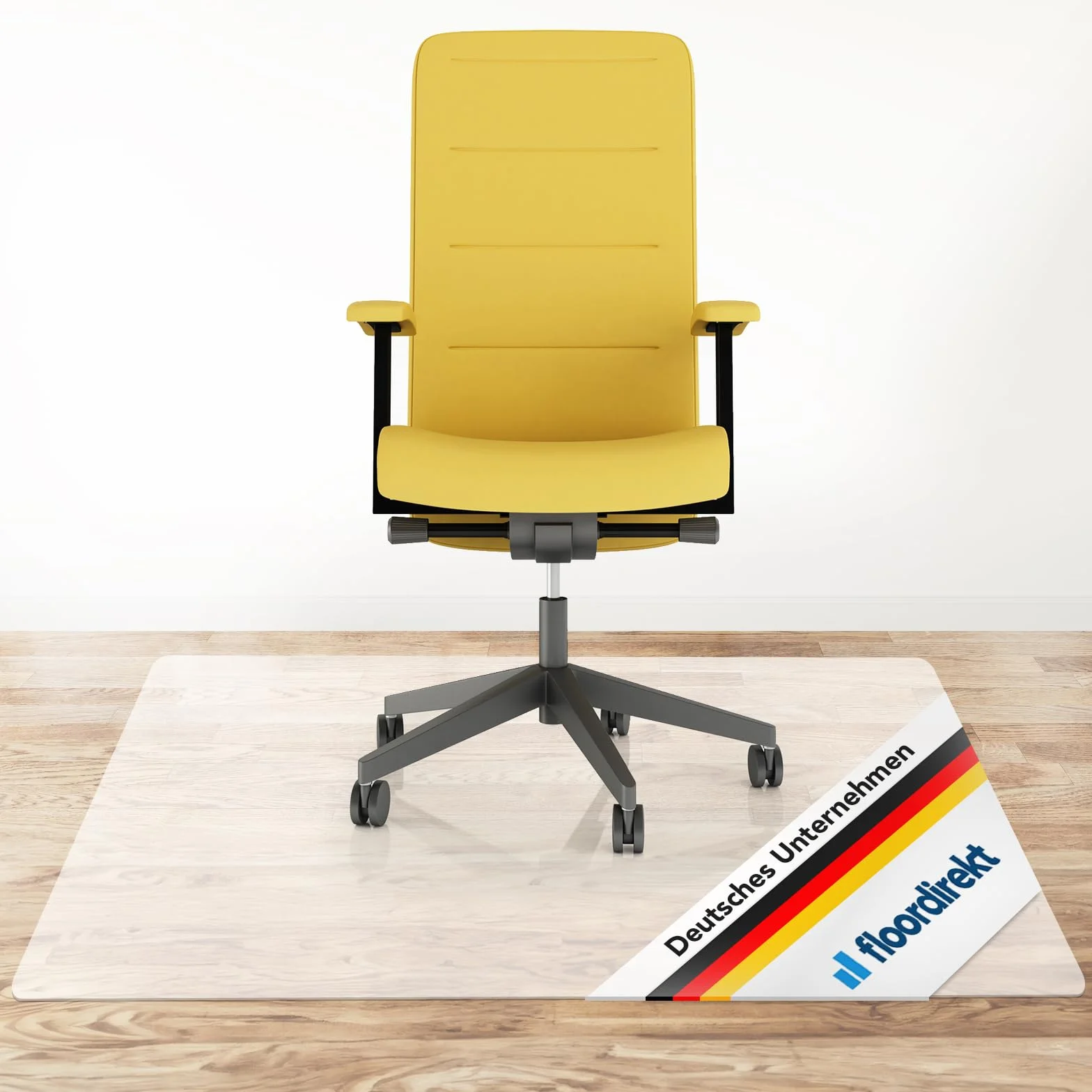 Floordirekt Tappetino Protettivo per Pavimenti duri “Neo Premium”, Semitrasparente, per Sedia da Ufficio, Spessore: 1,5 mm, Molte Misure a Scelta (Semitrasparente, 114 x 150 cm)