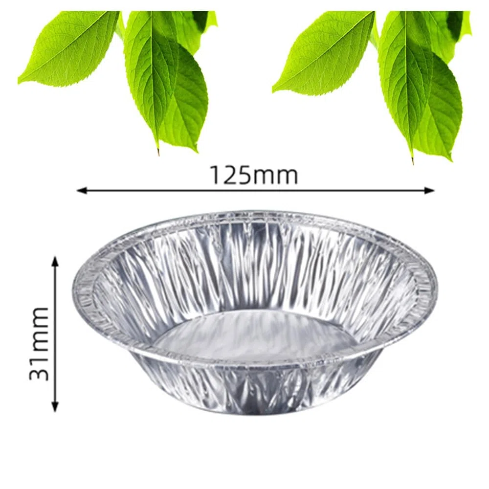 120 stampi per torte in pellicola, teglie rotonde in alluminio da 5 pollici, stampi per dolci in pellicola di alluminio, piccole pentole per friggitrici ad aria, cottura, cucina, cupcake