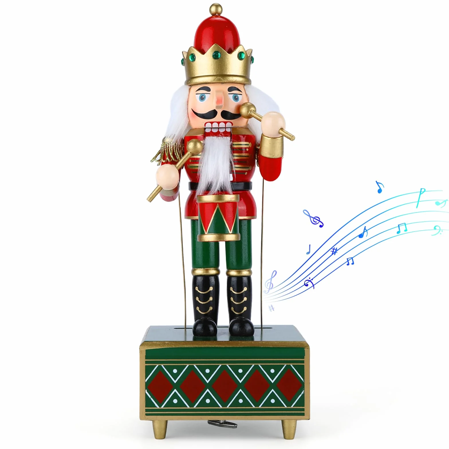 Carillon Schiaccianoci, schiaccianoci Soldato Carillon Bambola Giocattolo Soldato Figure Musicale Natale Schiaccianoci per Decorazioni Natalizie Tradizionali Classiche Ornamenti Regali