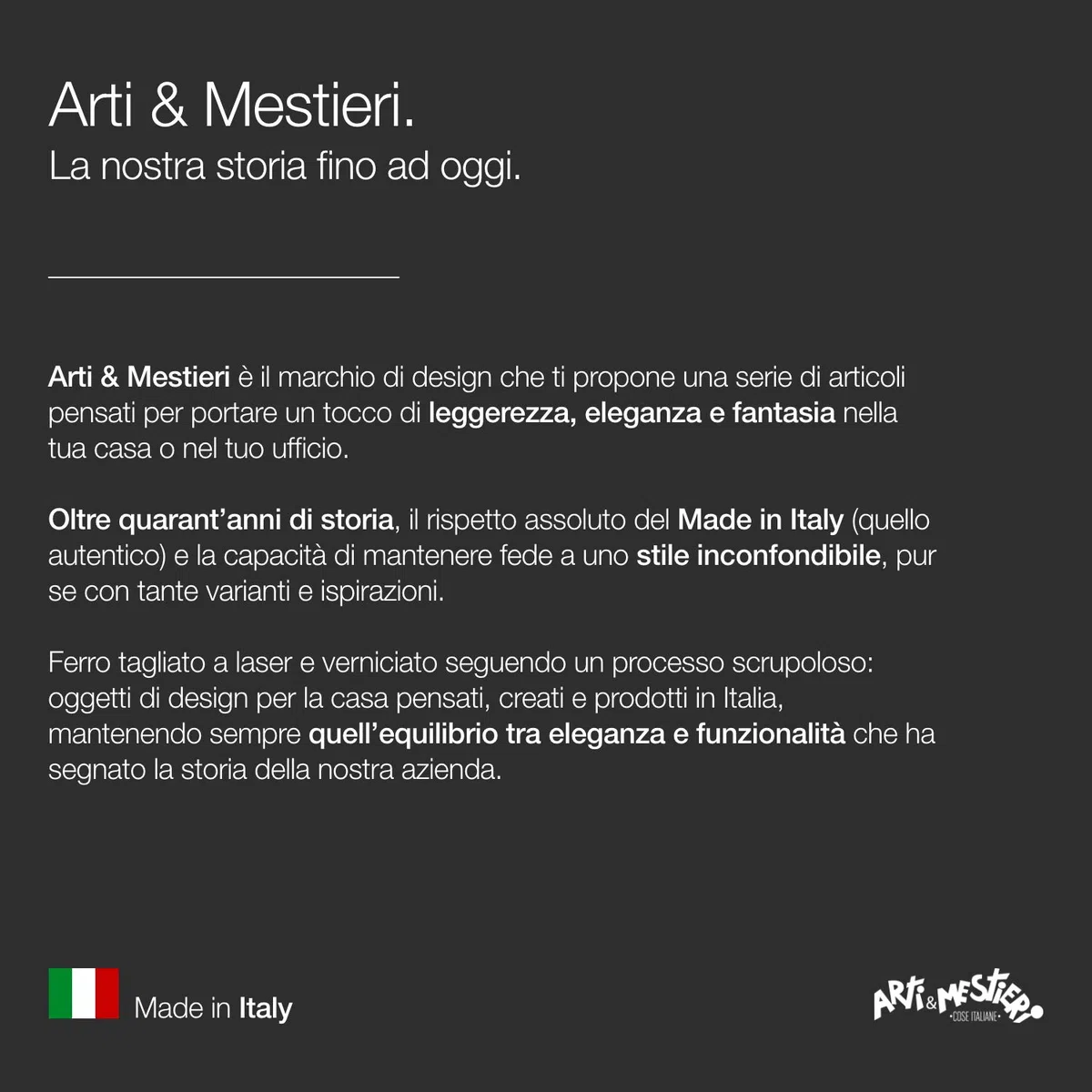 Arti & Mestieri Orfeo - Appendiabiti di Design 100% Made in Italy - in Ferro, 75 x 25 cm - Fango