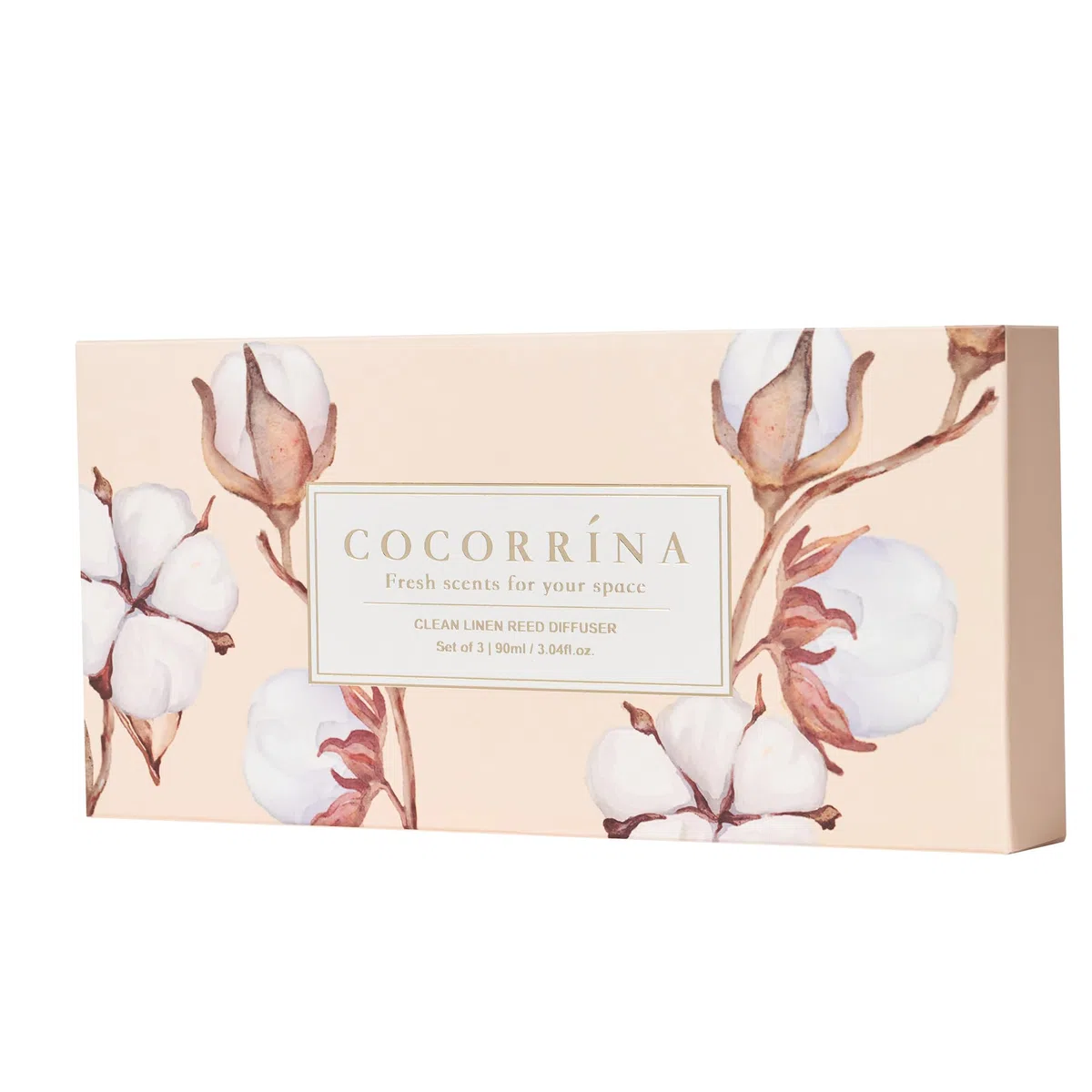 COCORRÍNA Profumatore per Ambienti, 3 Pack/ 90ml Cashmere Vaniglia/Sandalo Rosa/Lino Pulito Diffusore Profumo Ambiente con 24 Bastoncini, per Bagno, Appartamento, Decorazione della Casa