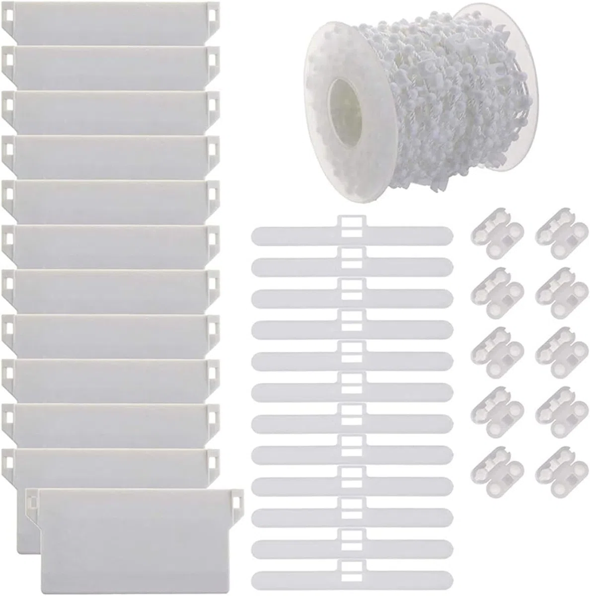 Kit di riparazione per tende verticali, con catena da 10 m e connettore, ricambio fai da te, accessori per tende verticali e ganci superiori, 127 mm