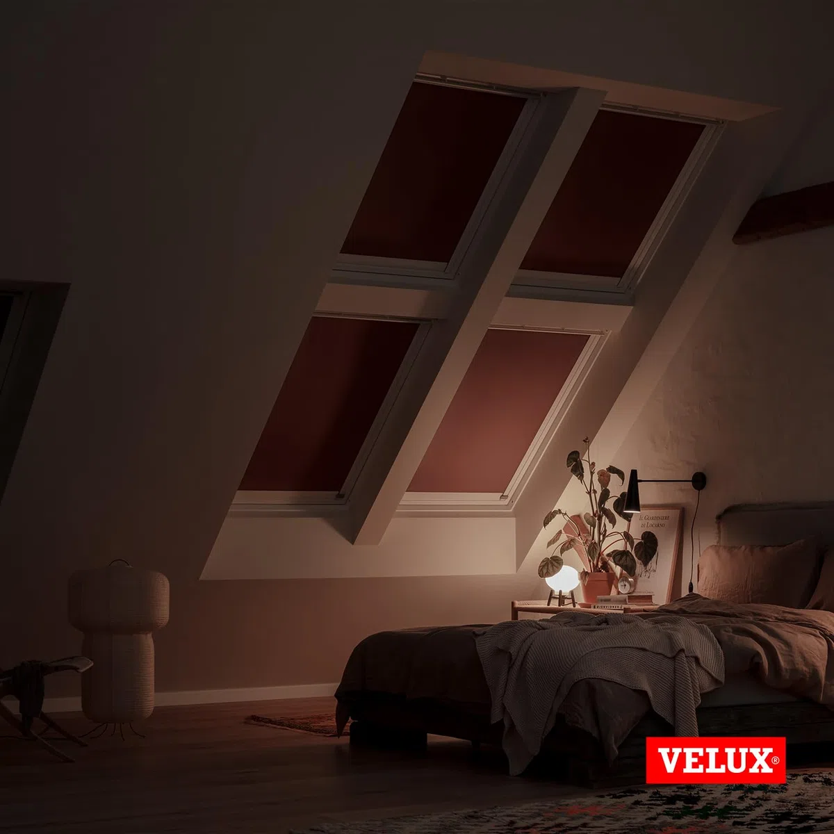 VELUX Originale Tenda Oscurante Solare (DSL), MK04, Beige Chiaro, Telaio Bianco