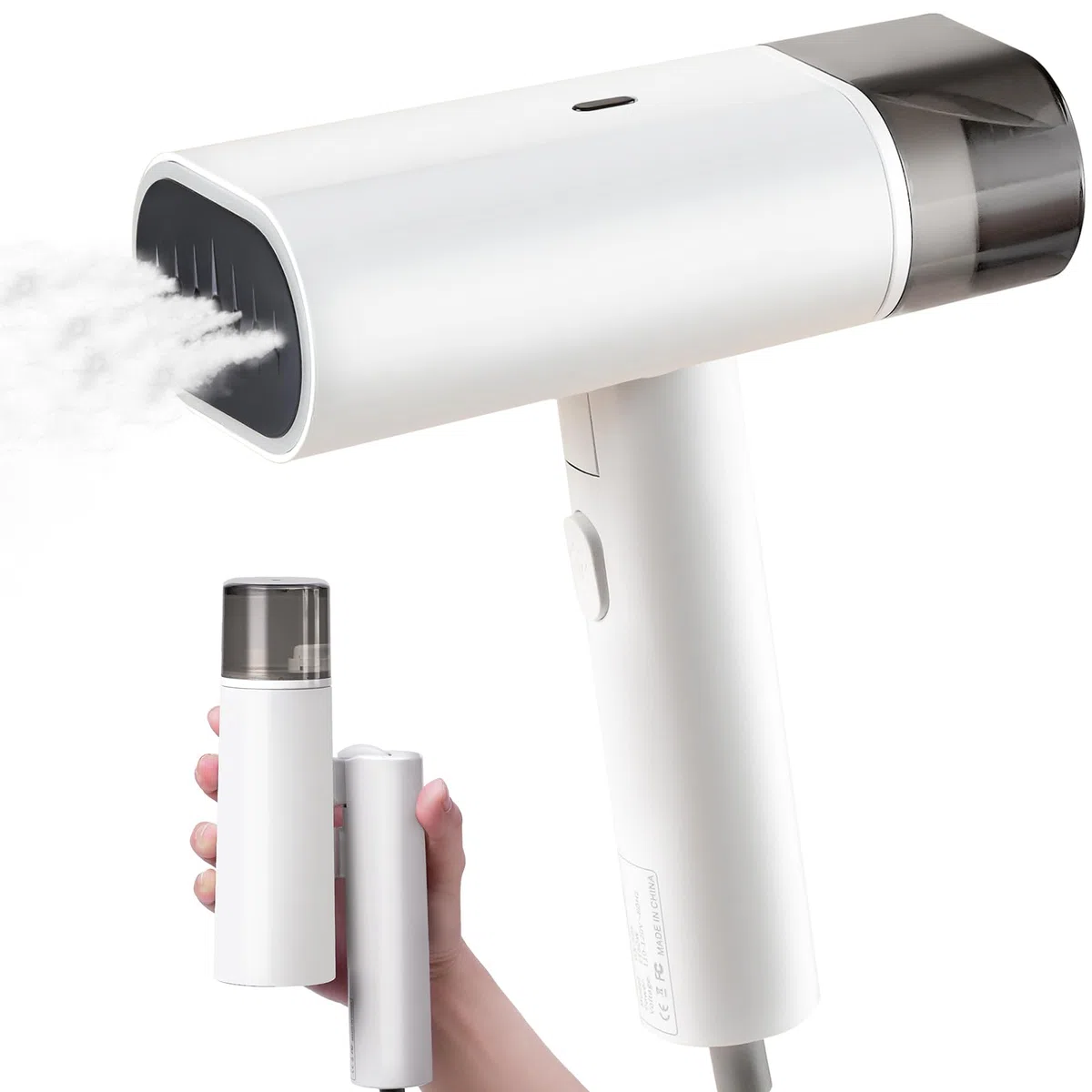 Vaporizzatore per abbigliamento, vaporizzatore a mano con vapore orizzontale e verticale, riscaldamento in 20 secondi, serbatoio dell'acqua da 120 ml, potenza di vapore costante