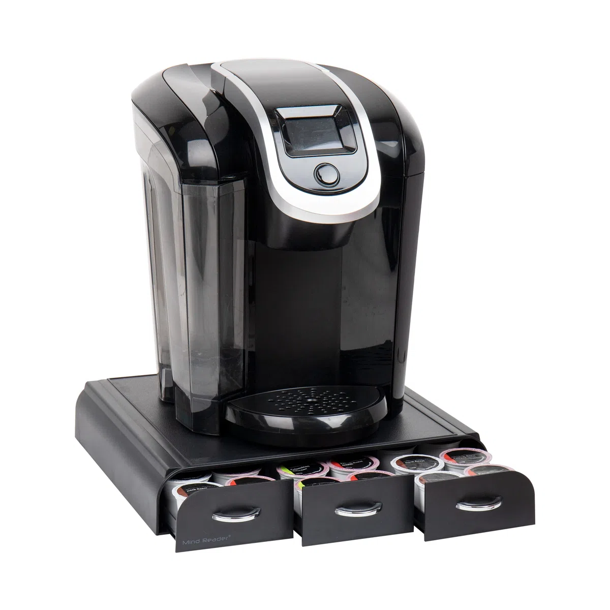 Mind Reader "Anchor" Coffee Pack Cassetto per Keurig Vue Packs, Keurig Ktazzs, capsule Nespresso, cialde CBTL/Verismo o T-Discs Tassimo Per K-Cup, CBTL, Verismo, Dolce Gusto Taglia unica Nero