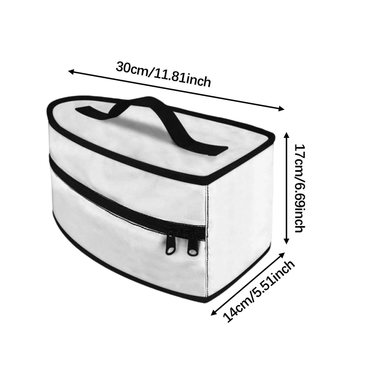 Borsa porta ferro da stiro con manico, pratica e multiuso, con chiusura a cerniera, per viaggi di lavoro all'aperto e al chiuso, Bianco