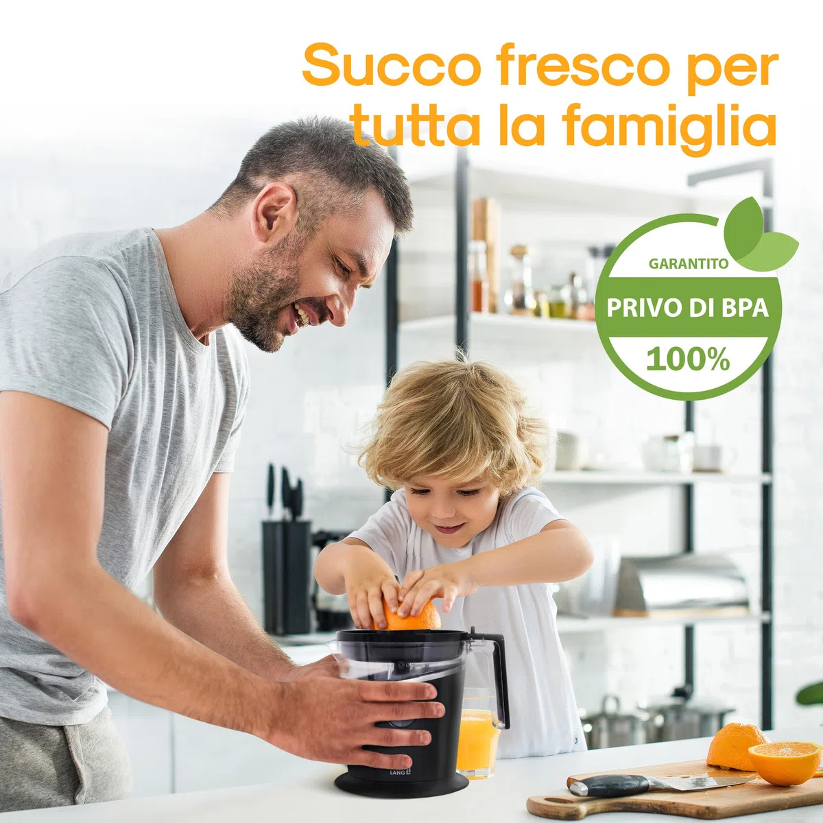 LEBENLANG Spremiagrumi Elettrico - 800 ml & con Setaccio Regolabile I Spremi Agrumi Elettronico Spremiagrumi Elettrico Professionale Juicer Spremuta Arancia Elettrico Spremi Arance Elettrico