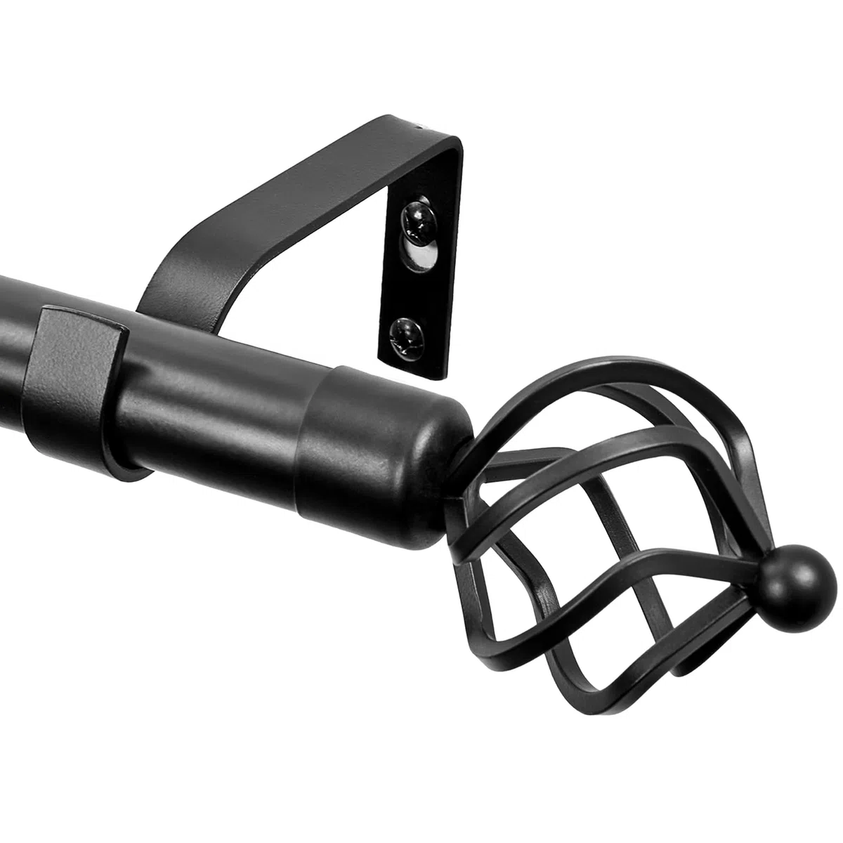 Deconovo Bastone per Tende Estensibile in Metallo Nero, 76–212 cm – Asta per Tende con Staffe Stabile Ø16/19 mm, Supporta fino a 10 kg, Ideale per Finestre, Balconi e Interni