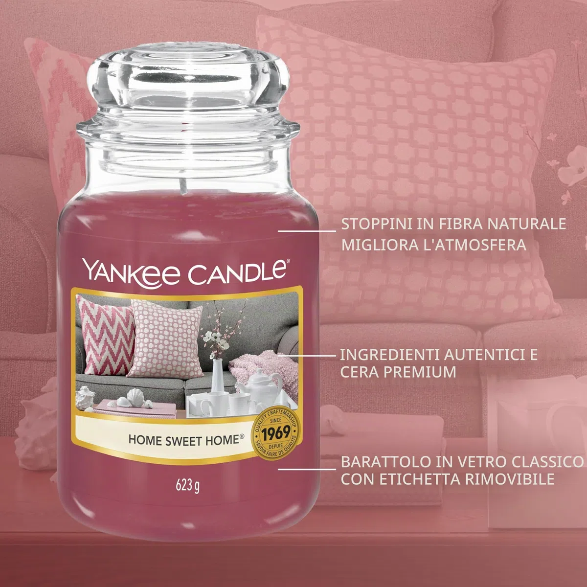 Yankee Candle Candela profumata in giara grande | Dolce casa | Durata Fino a 150 Ore | Regali per donne