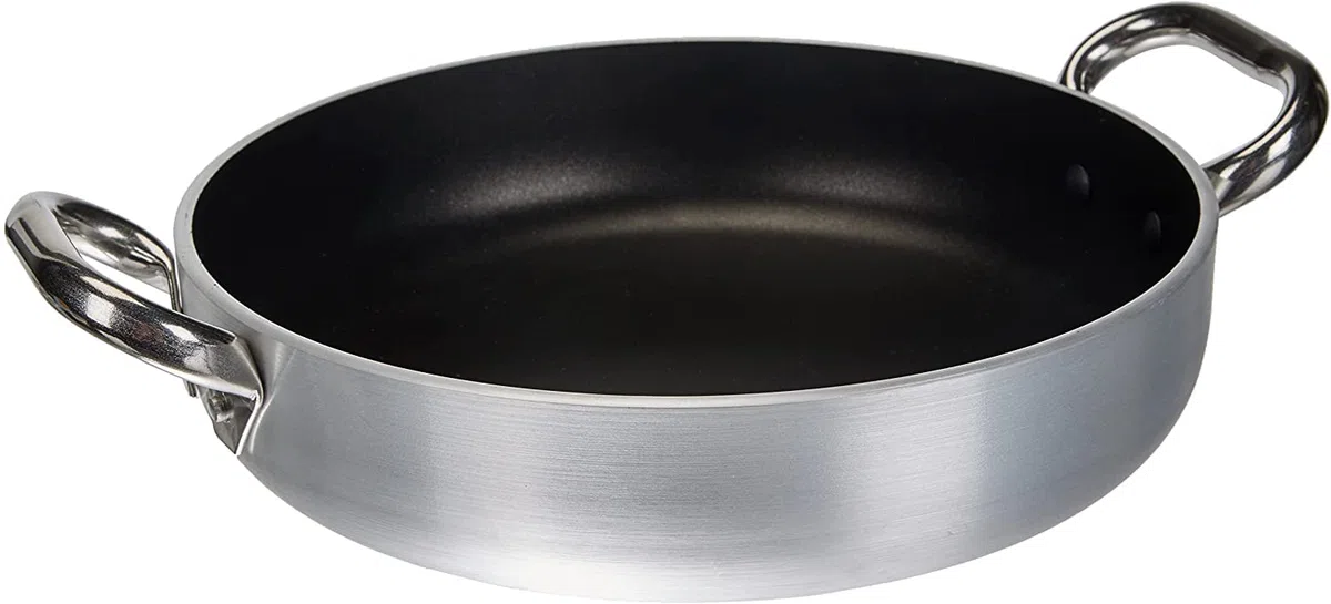 Pentole Agnelli FAMA10SEL36 Select Tegame in Alluminio, 2 Manici in Acciaio Inossidabile, 36 cm, Argento