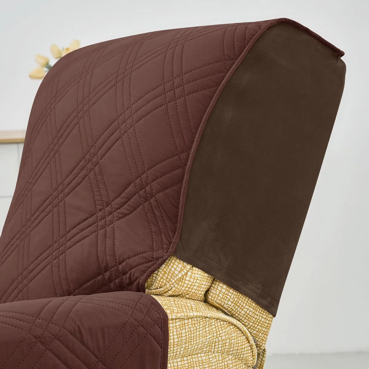 Copripoltrona 1 Posto Impermeabile Copri Poltrona Relax Reclinabile Elettrica Con Braccioli, Copri Poltrona Elettrica Antiscivolo Universale Antigraffio Antimacchia(Wine red)