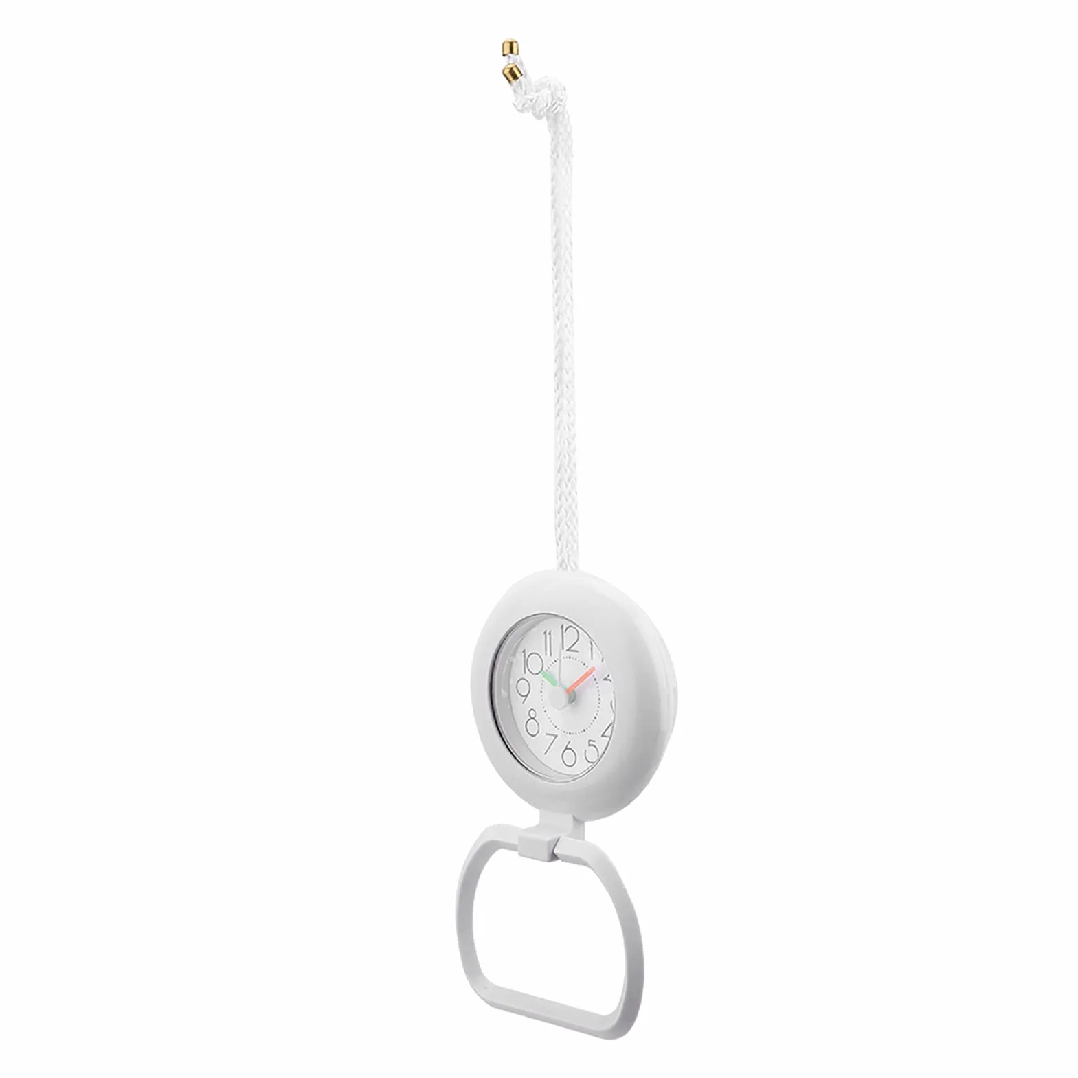 BuyWeek Orologio da Bagno, Orologio da Doccia Impermeabile Orologio da Parete da Appendere a Doppio Uso con Corda (Bianco)