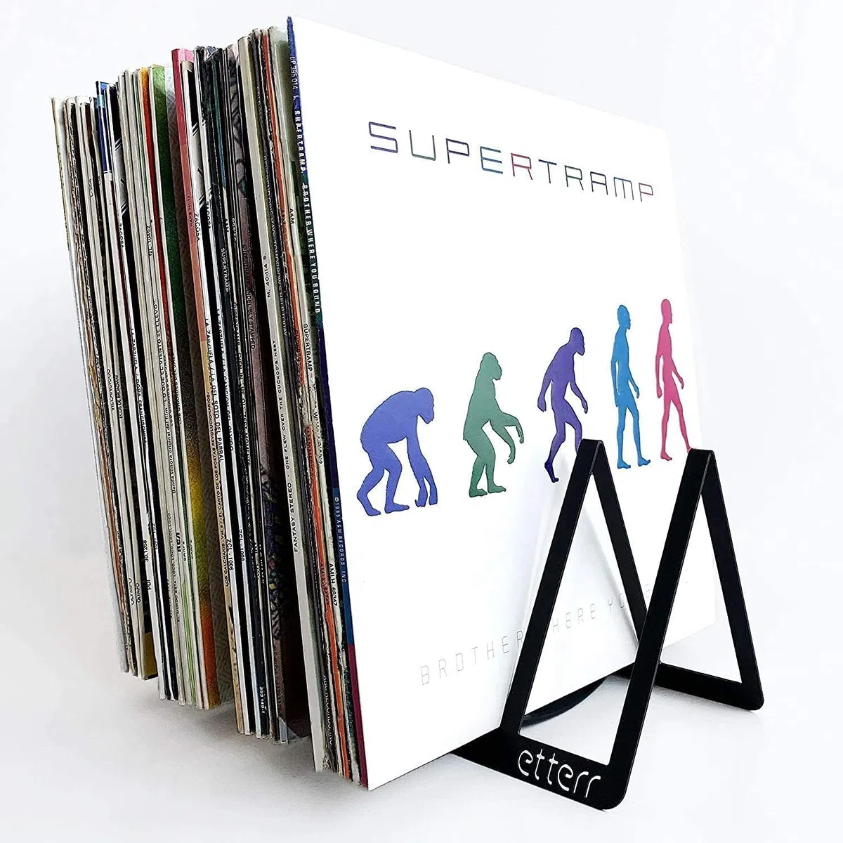 Supporto espositore per 50 dischi in vinile (Nero).