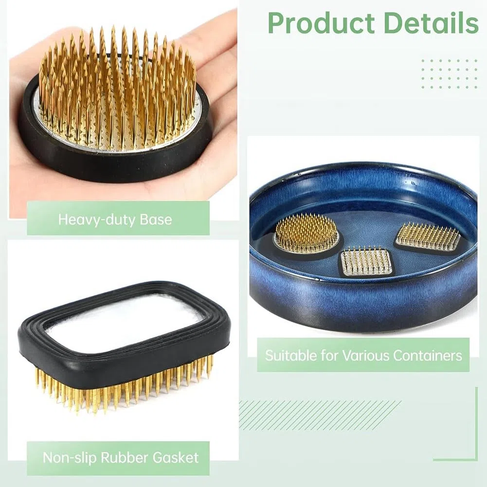 3 Giapponesi per Composizioni Floreali, Kit Kenzan JP Accessori di Ricambio per Composizioni Floreali