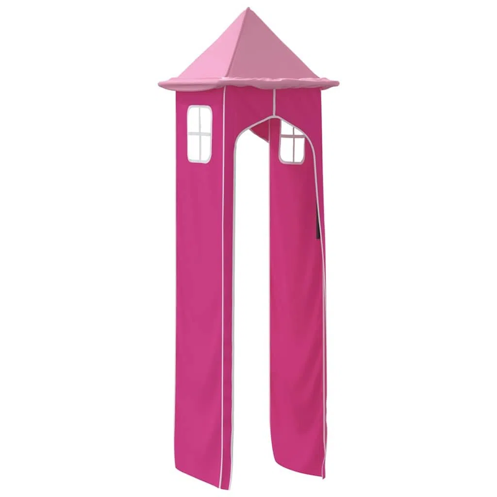vidaXL Tende per letto a soppalco bambini, Rosa, con tunnel e torre, Tenda oscurante, Baldacchino, Tenda privacy sotto letto, Tenda da gioco, Arredo cameretta