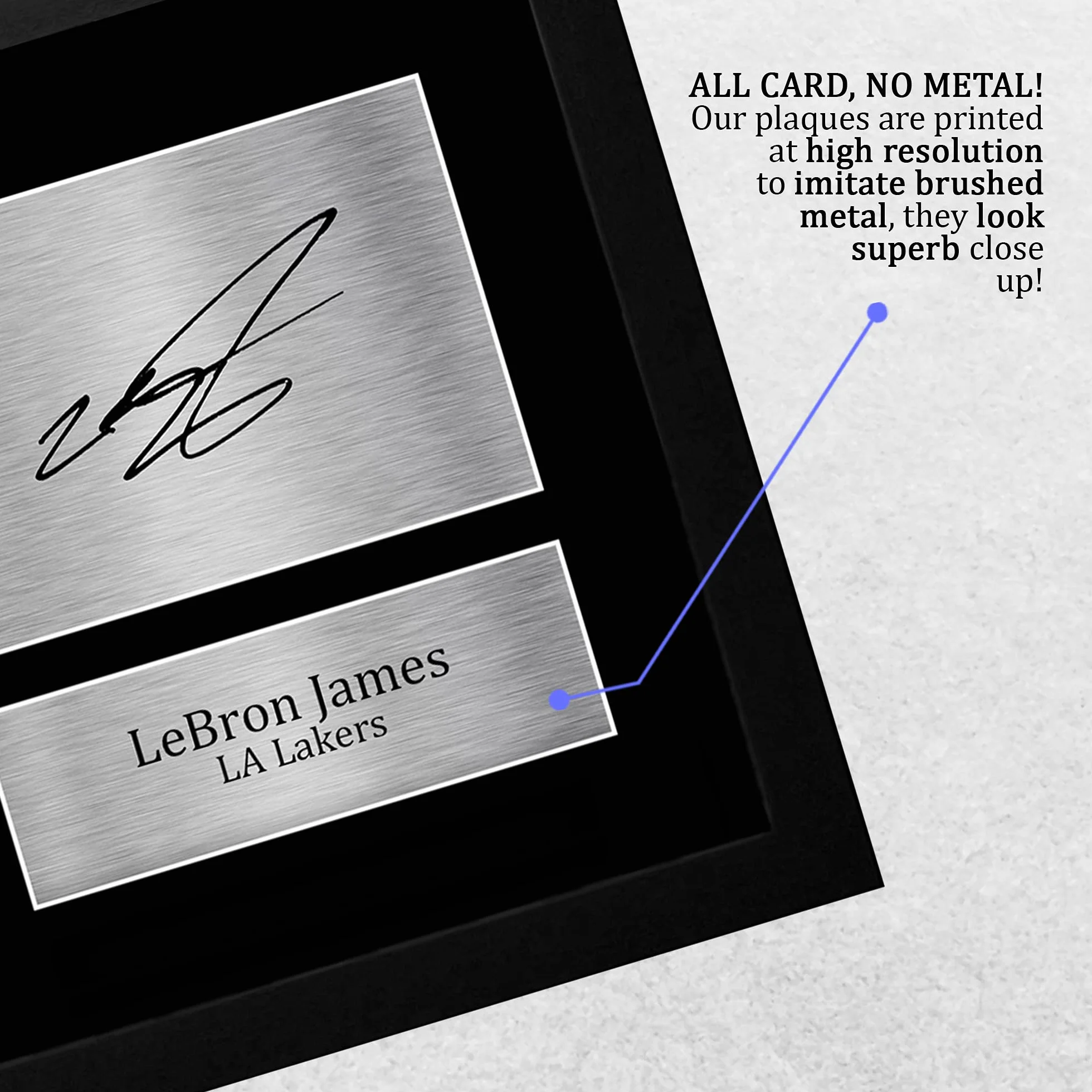 HWC Trading - Stampa autografata con immagine di Lebron James Los Angles Lakers Gifts per i fan di basket Memorabilia – A4