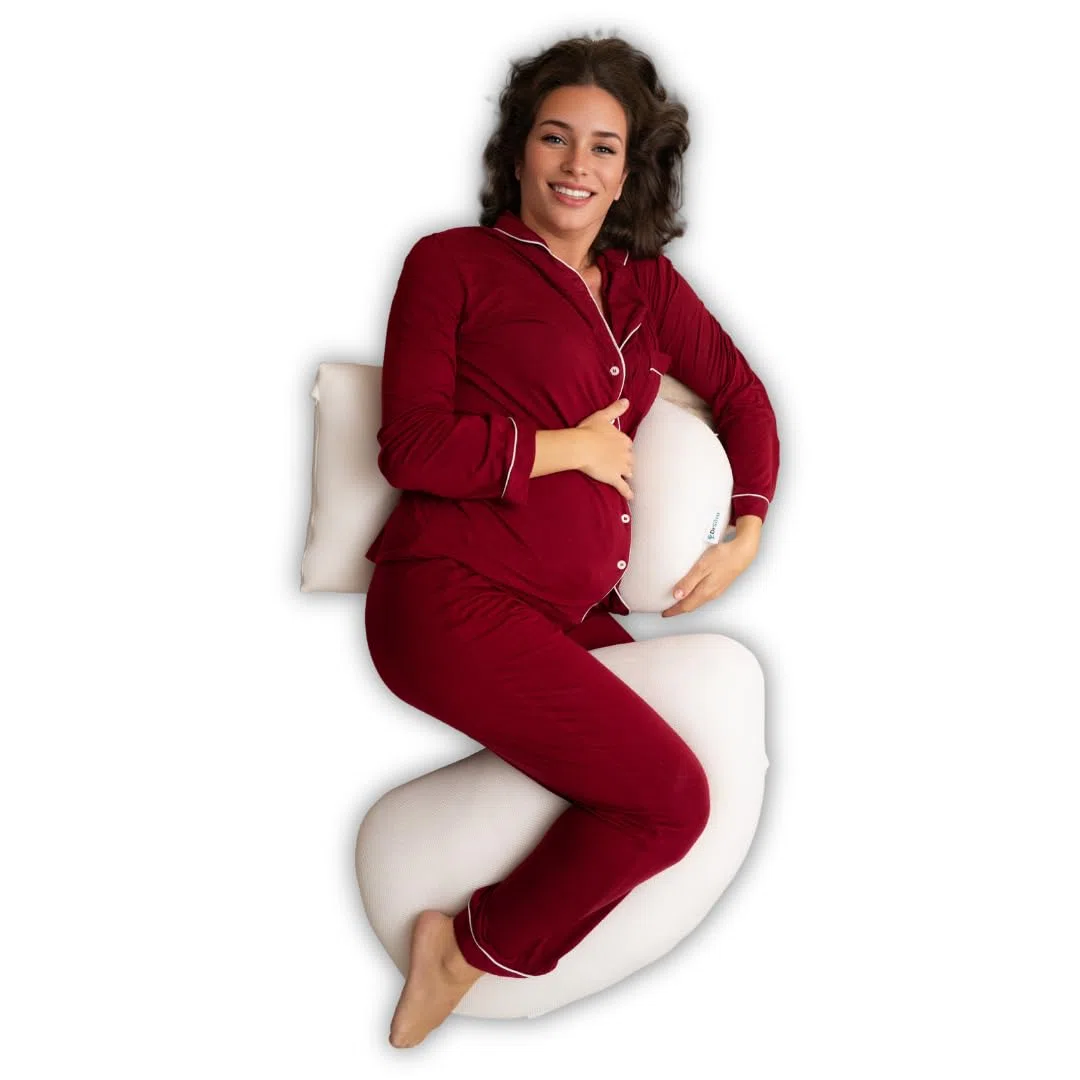 DrSilva Cuscino Gravidanza, Lattice e Poliestere, Fodera Air Mesh 3D, 3 Parti, Fodera Interna con Cerniera per Regolare lo Spessore