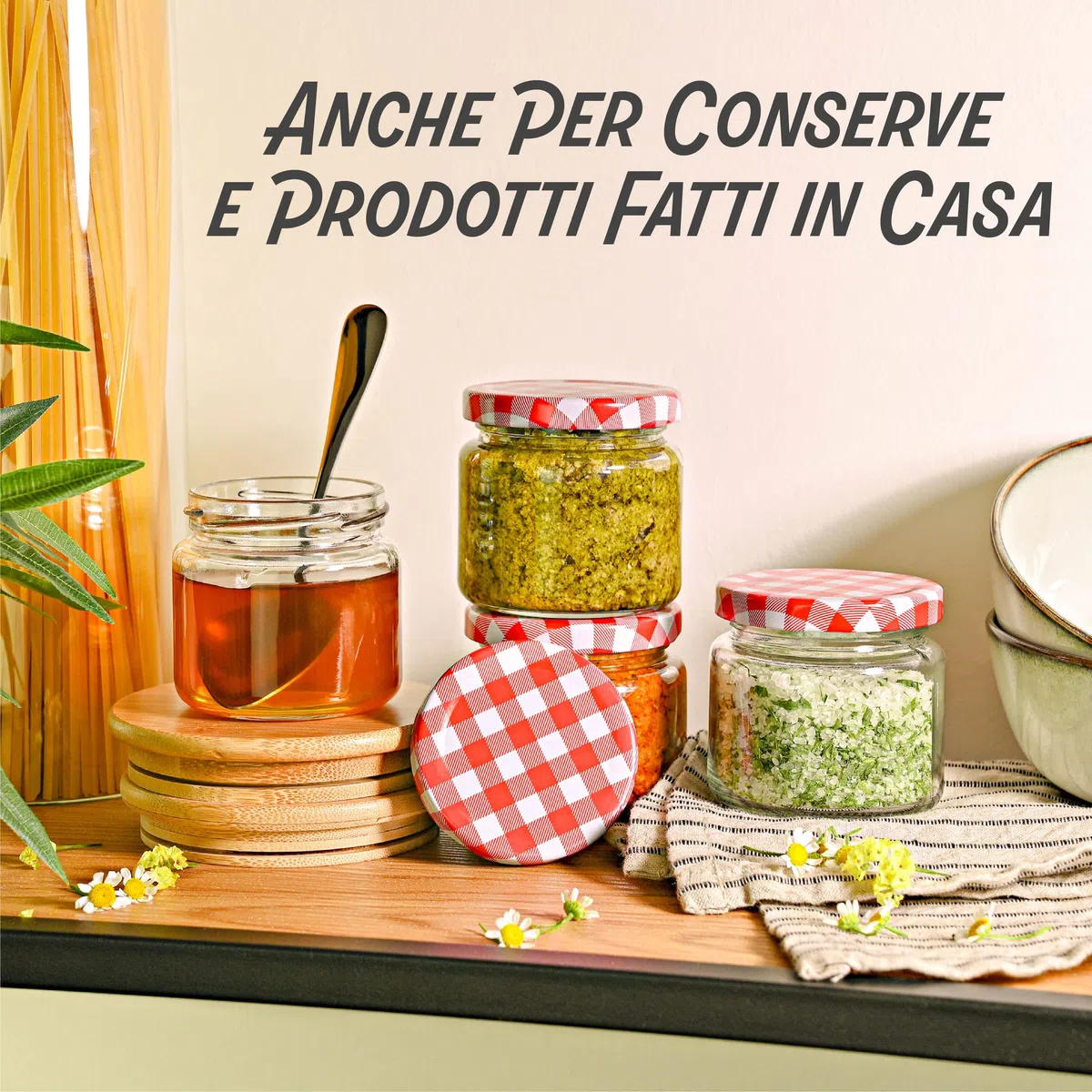 Praknu 25 Vasetti di Vetro da 125 ml - Con Etichette e Pennarello - Ermetici - Lavabili in Lavastoviglie - Ideali per Bomboniere