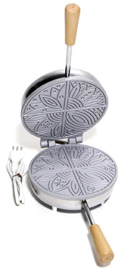8030100CR Ferratelle Biscottiera Tonda, 600 Watt, Cromato