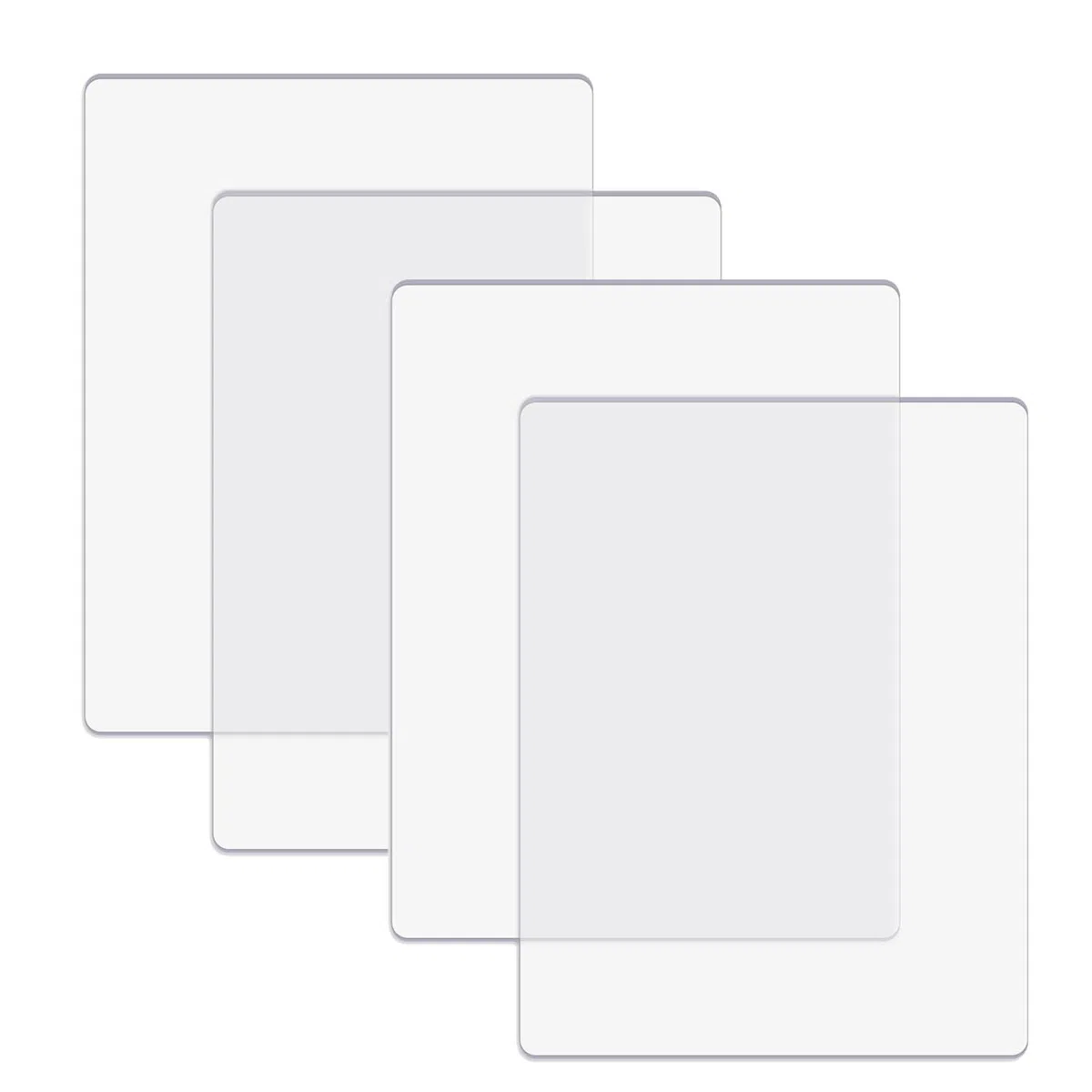 4 pezzi/2 paia di cuscinetti da taglio standard per fustellatrice; piastre da taglio in plastica policarbonato trasparente, piastre da taglio 8 3/4 "x 6 1/8" x 1/8" (22,5 x 15,5 x 0,3 cm)