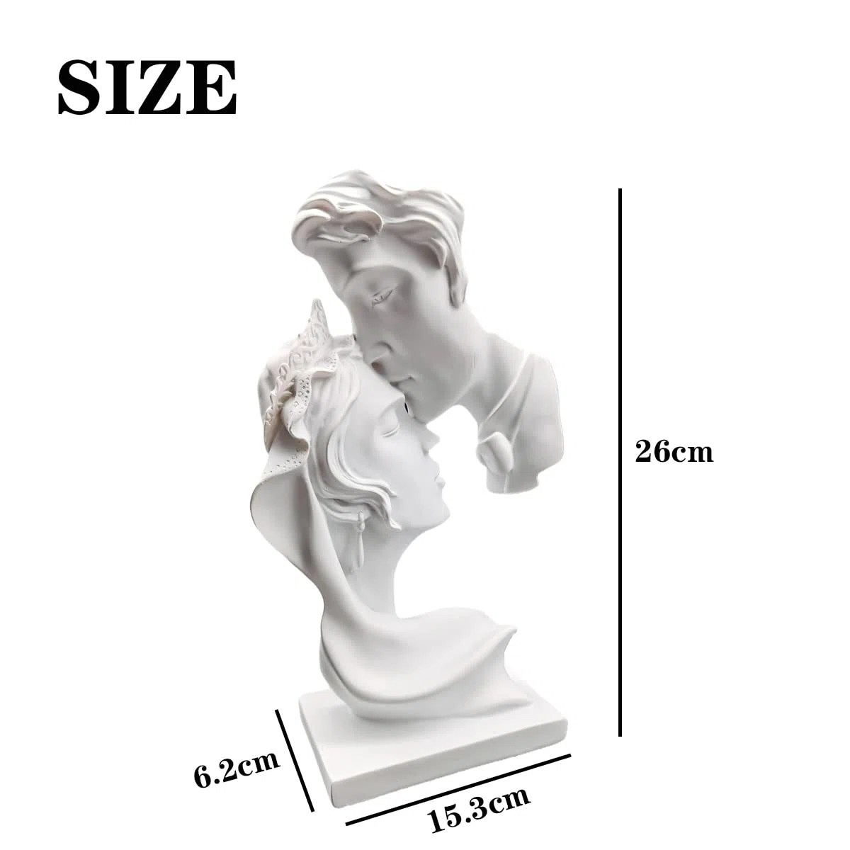 Statua Bacio d'Amore, Statue Decorative, Figure Decorative, Statuette Decorative Casa, Soggiorno Decorativo Moderno da Appoggiare, Scultura Astratta in Poliresina, Idea Regalo